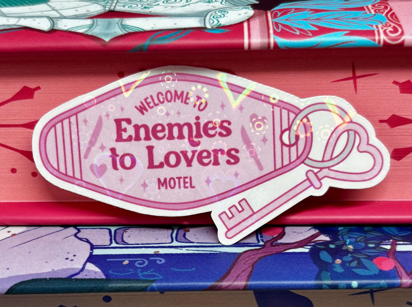 Mini Welcome To Enemies To Lovers Motel Key Sticker