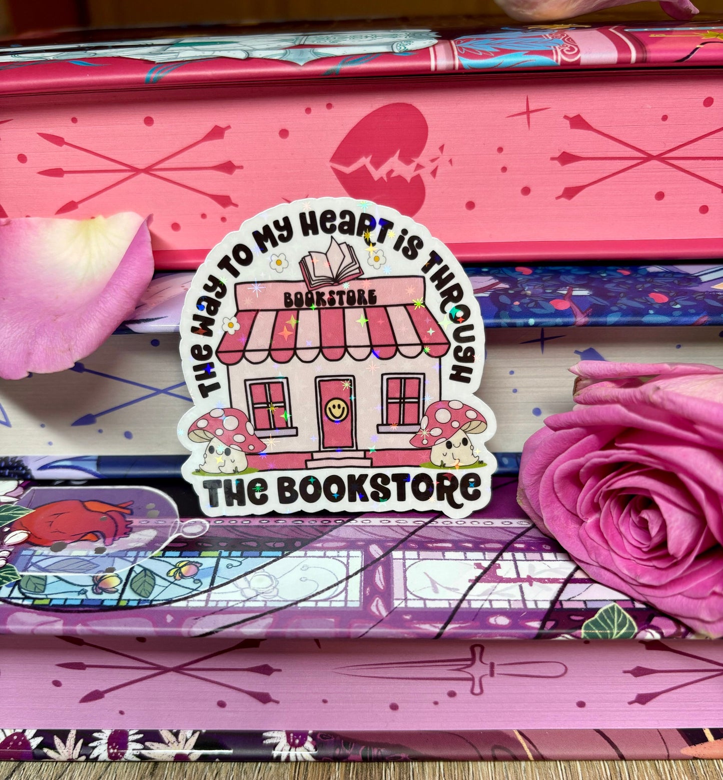 Medium The Way To My Heart Is Through The Bookstore Sticker