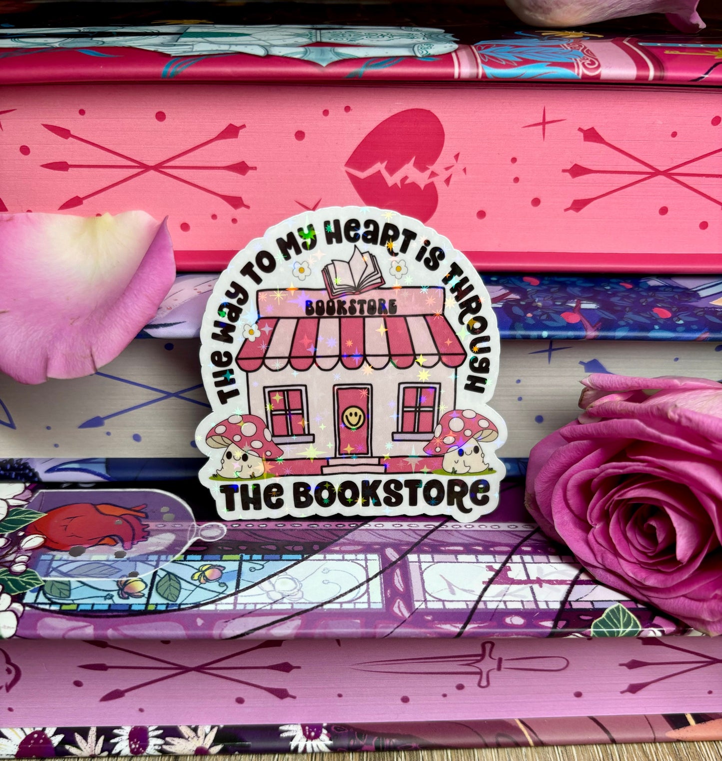Medium The Way To My Heart Is Through The Bookstore Sticker
