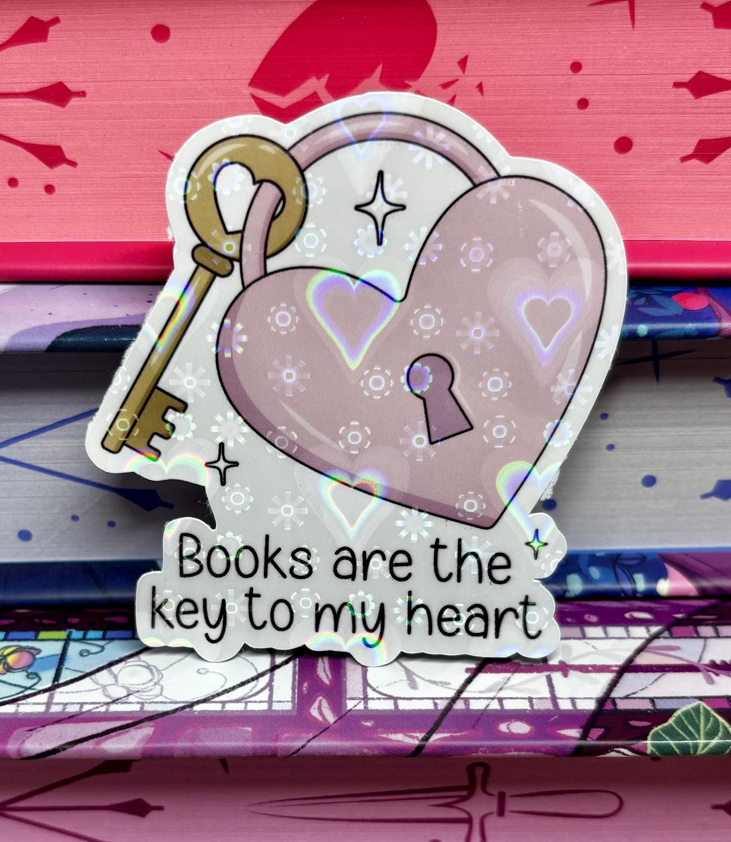 Books Are The Key To My Heart Sticker