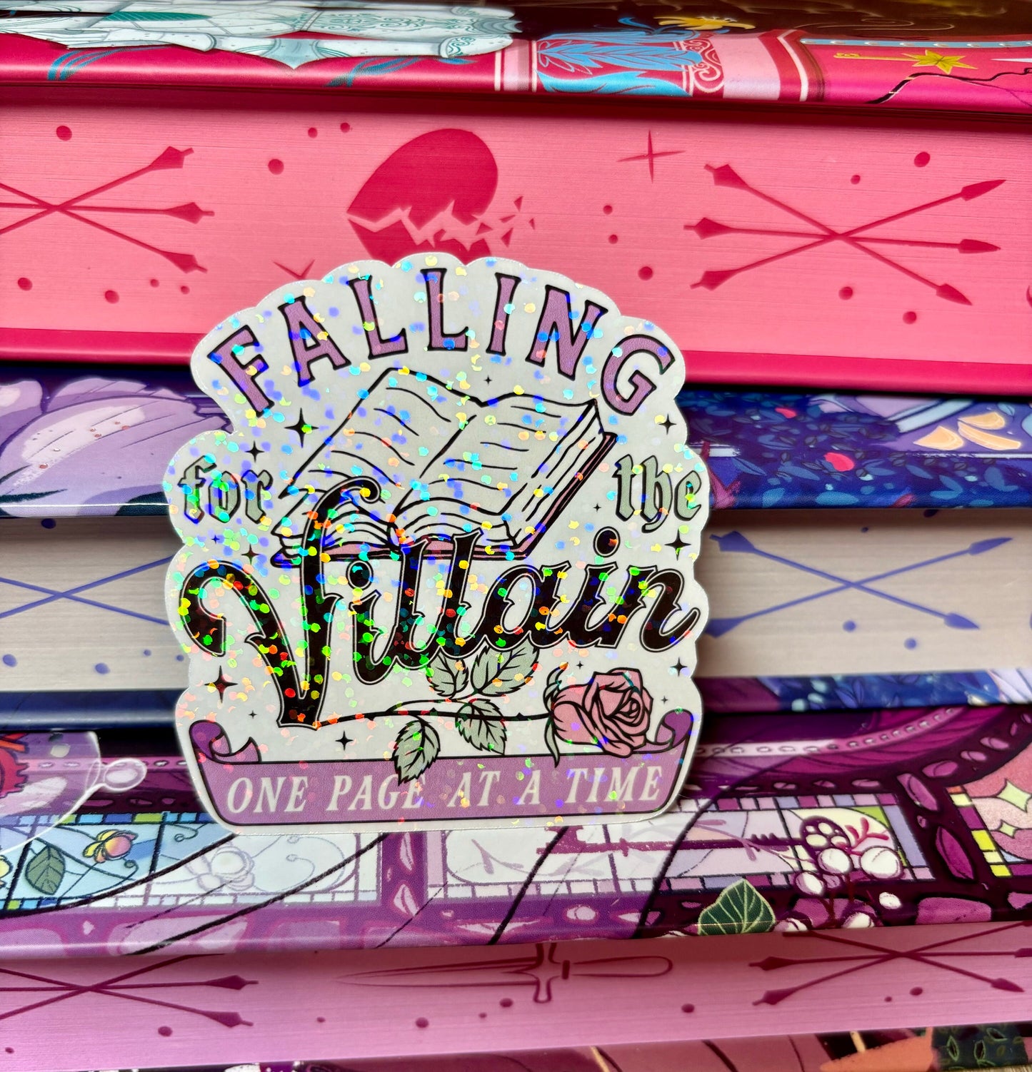 Falling For The Villain One Page At A Time Sticker