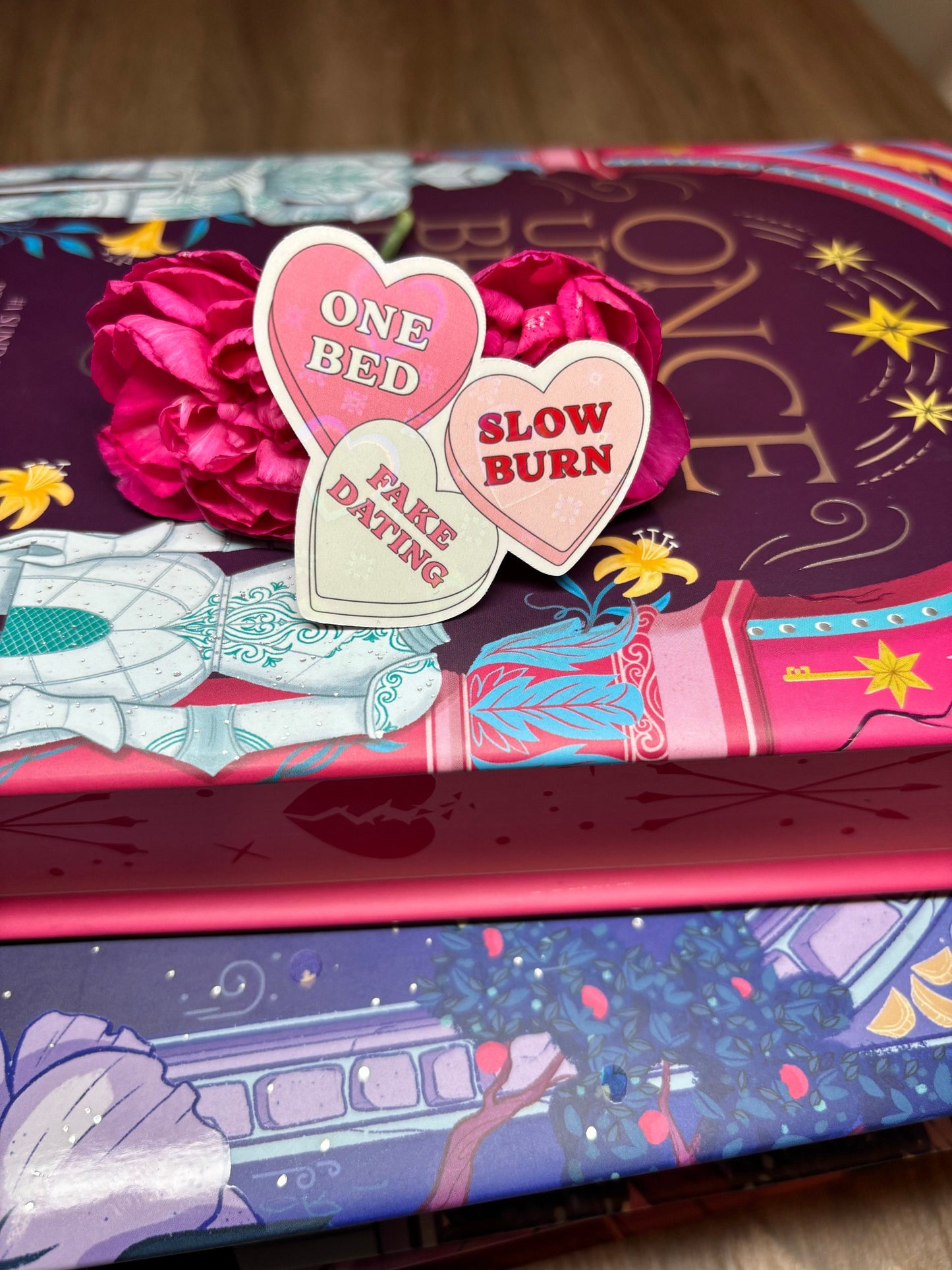 Mini Book Tropes Love Hearts Sticker