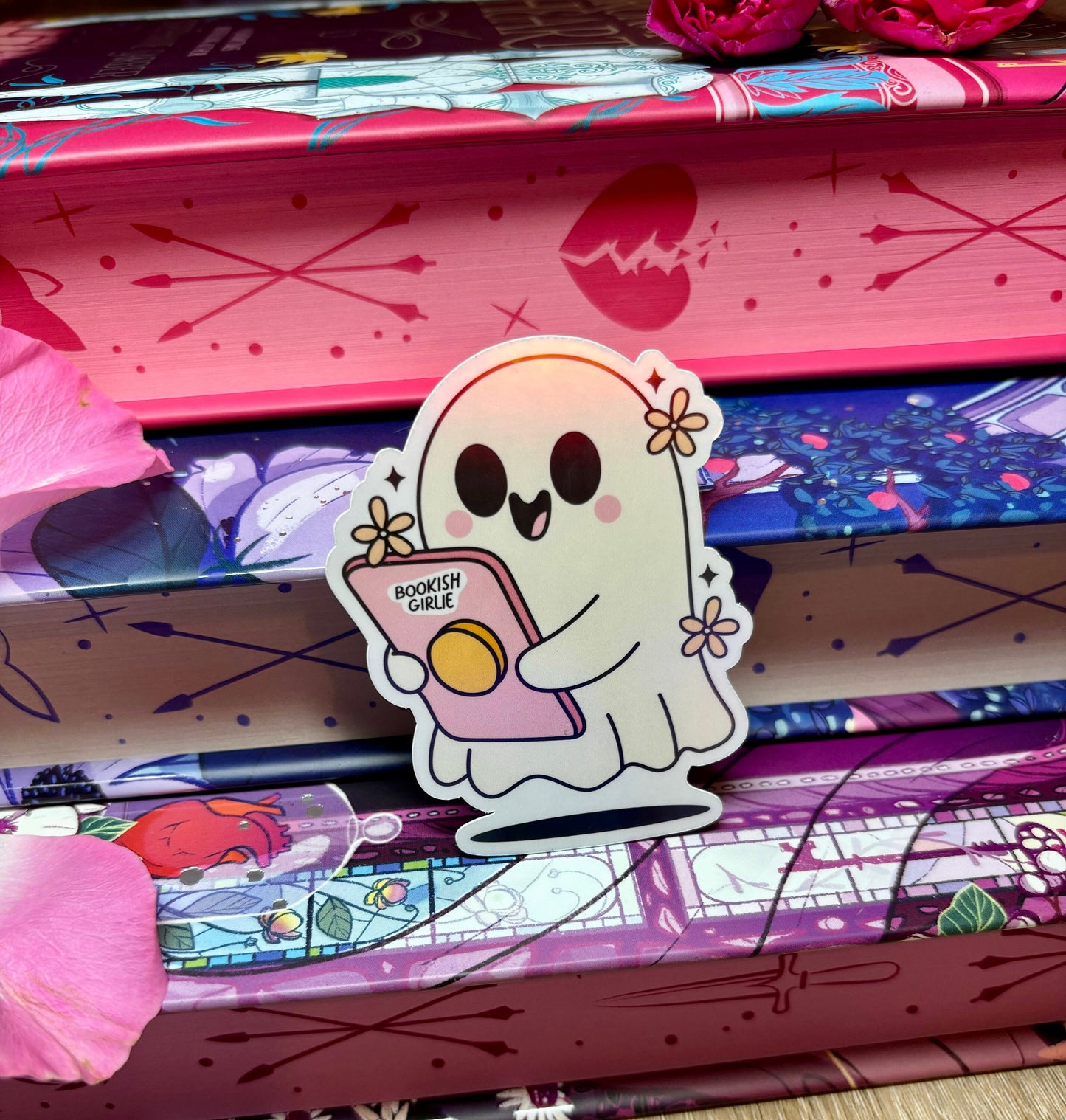 Bookish Girlie Kindle Ghost Sticker
