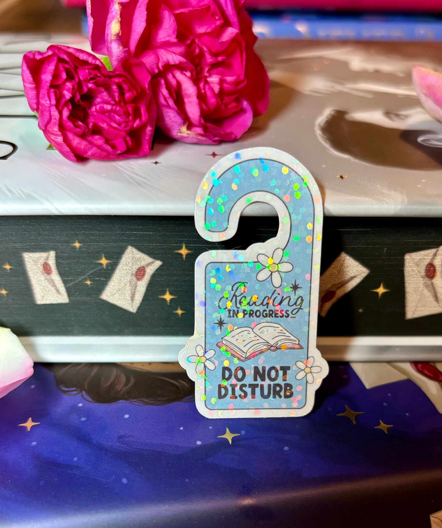 Mini Reading In Progress Do Not Disturb Door Sign Style Sticker
