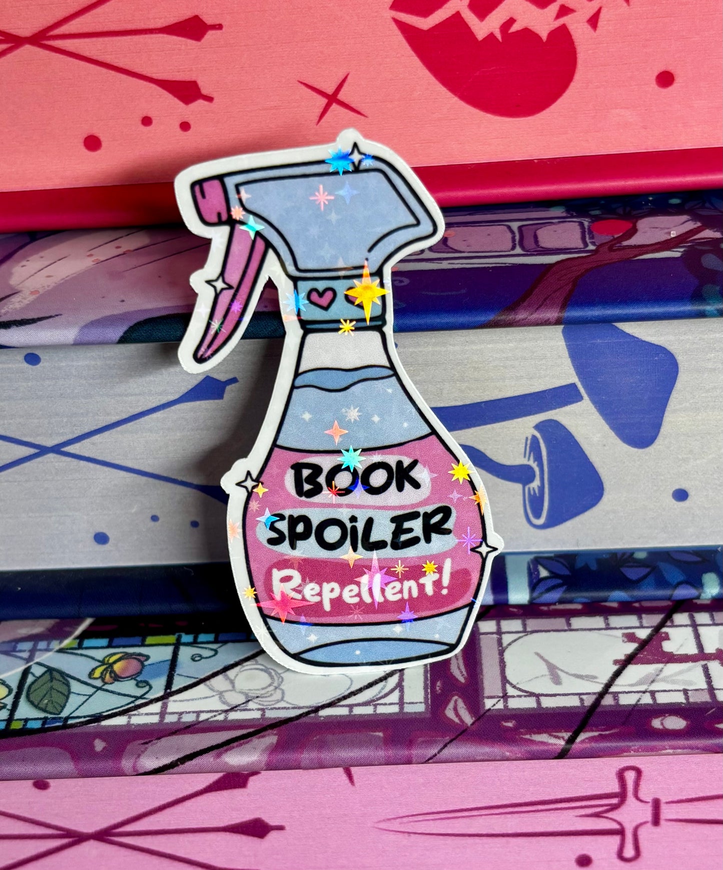 Mini Book Spoiler Repellent Sticker