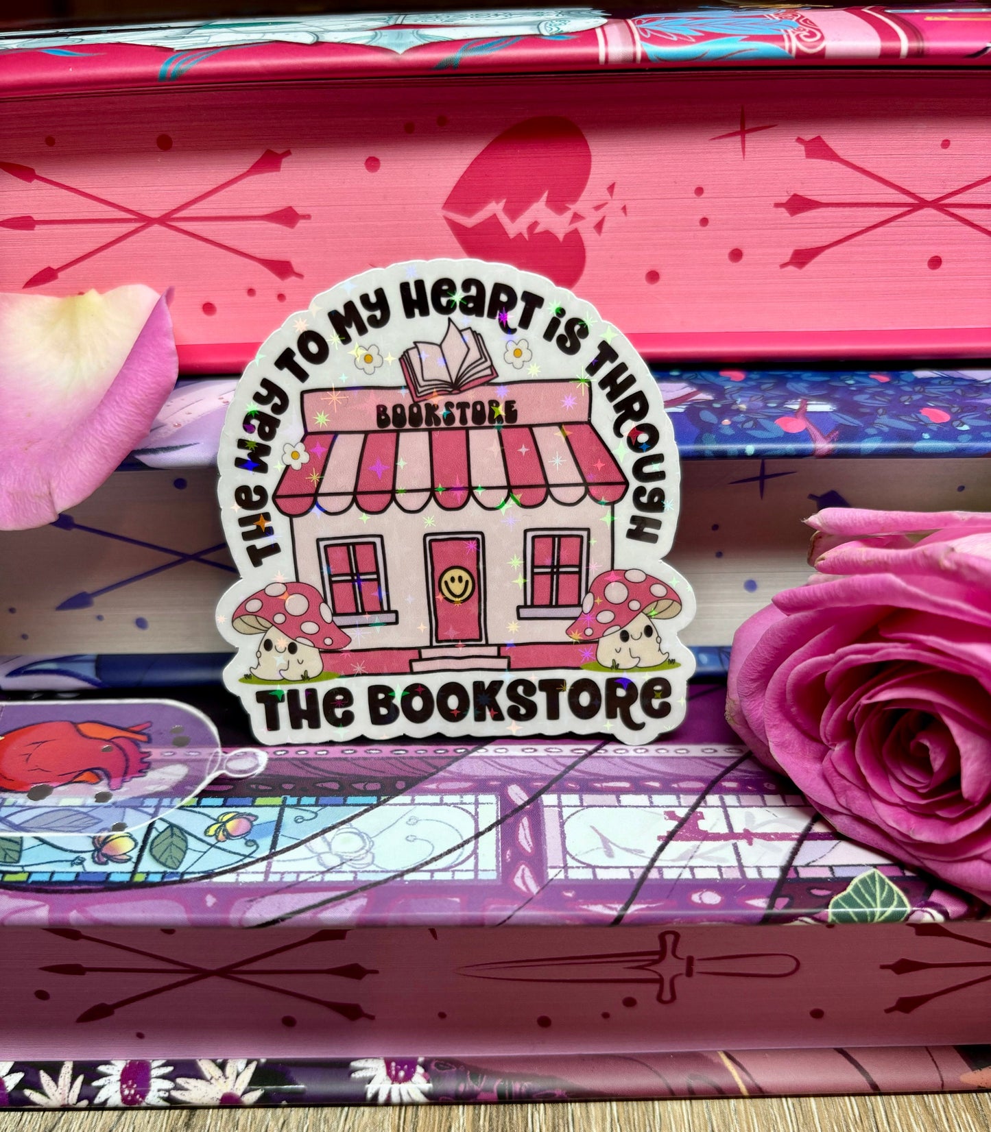 Medium The Way To My Heart Is Through The Bookstore Sticker