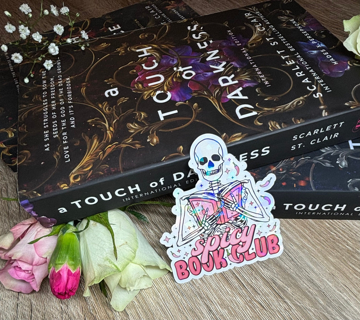 Spicy Book Club Skeleton Sticker