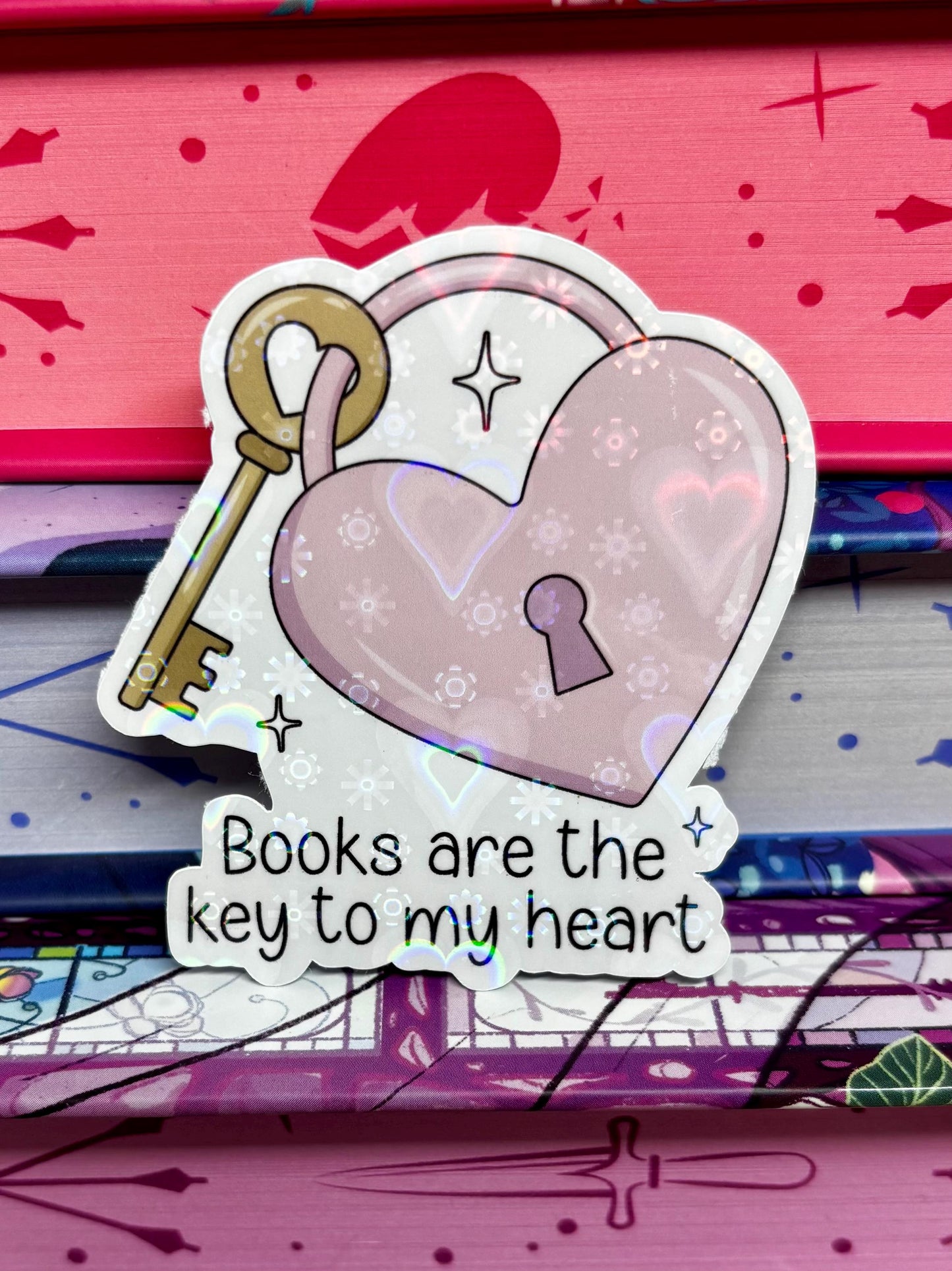 Books Are The Key To My Heart Sticker