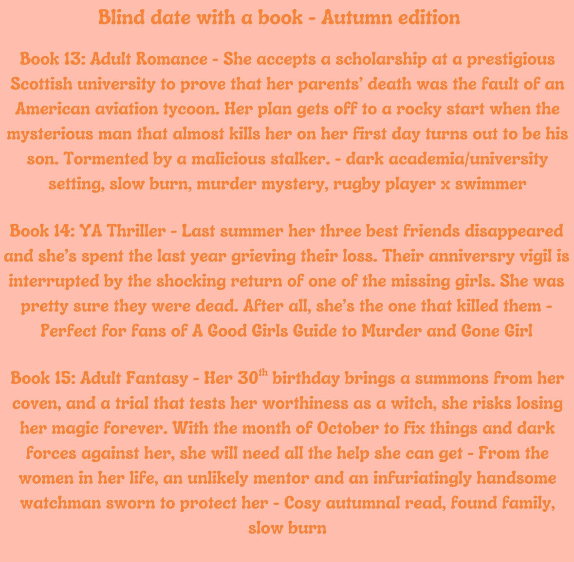 Blind Date With A Book Box - Autumn Edition