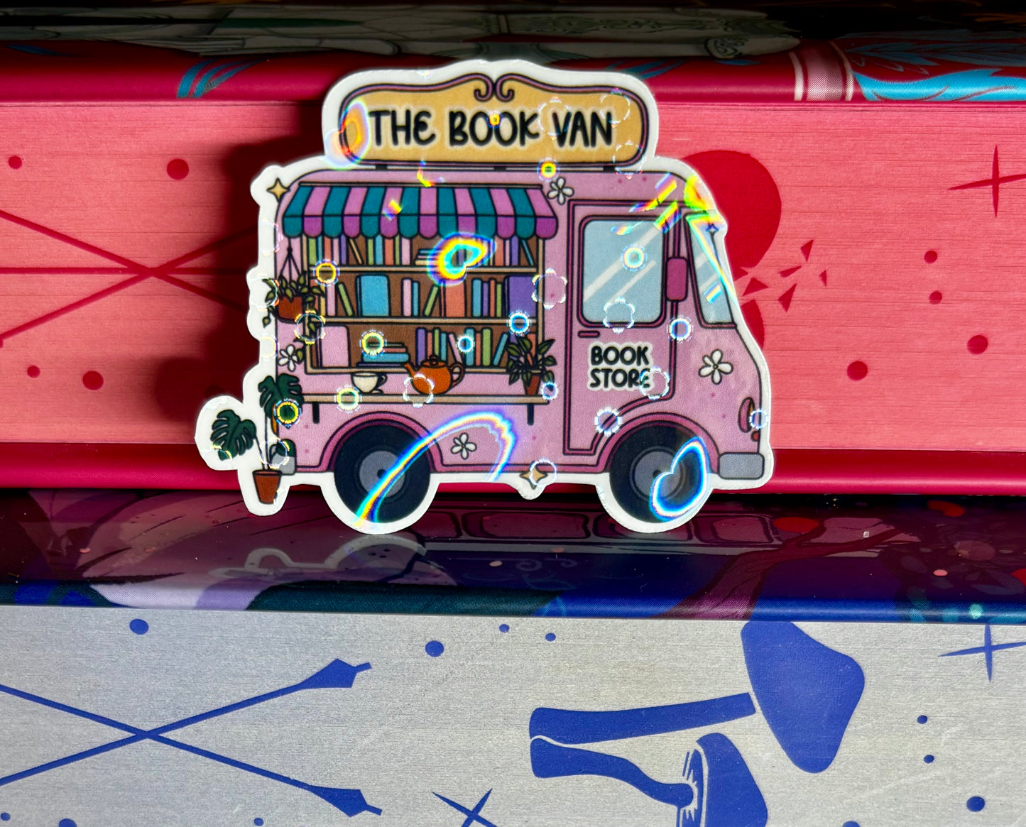 Mini The Book Van Bookstore Sticker