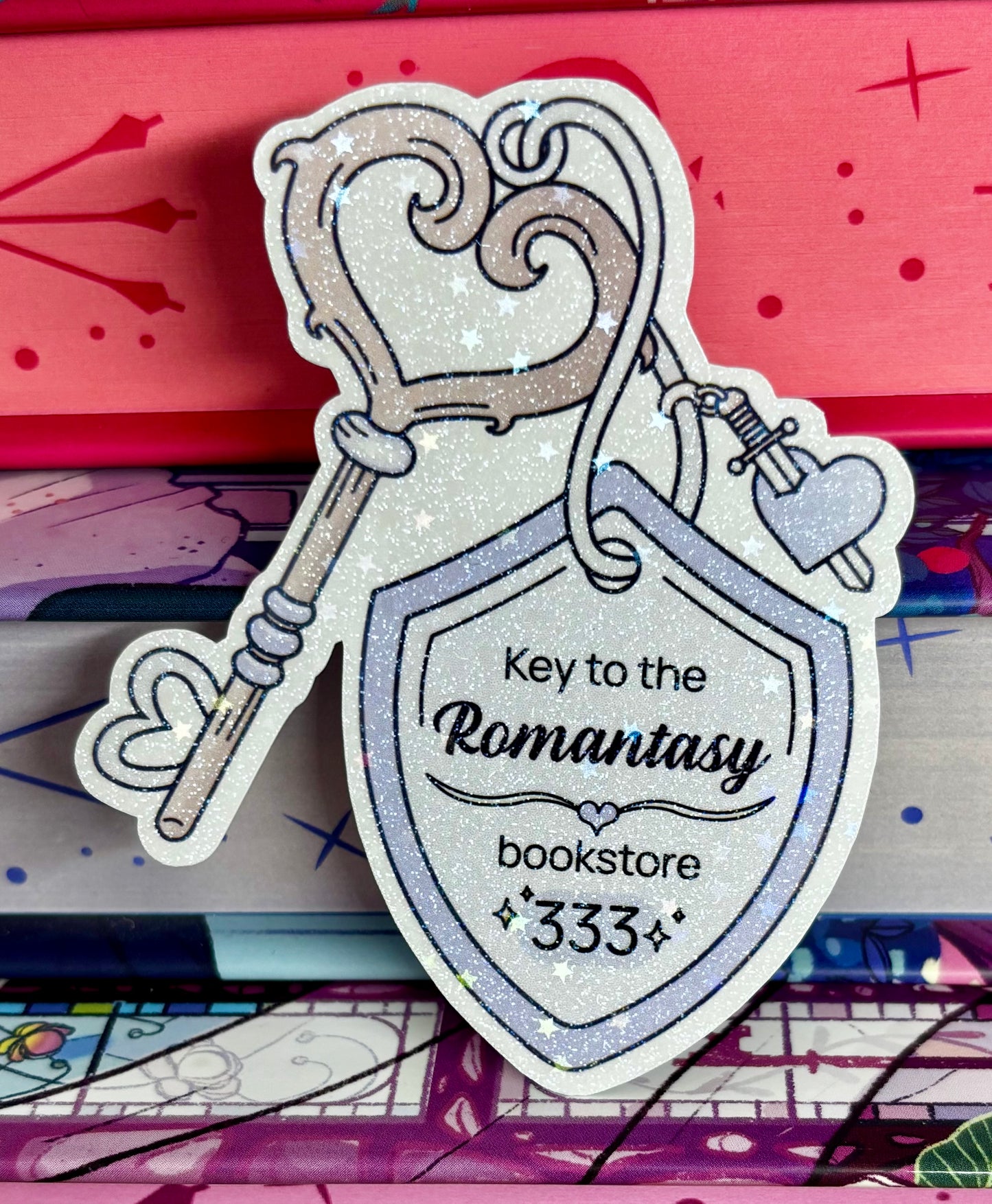 Key To The Romantasy Bookstore Sticker