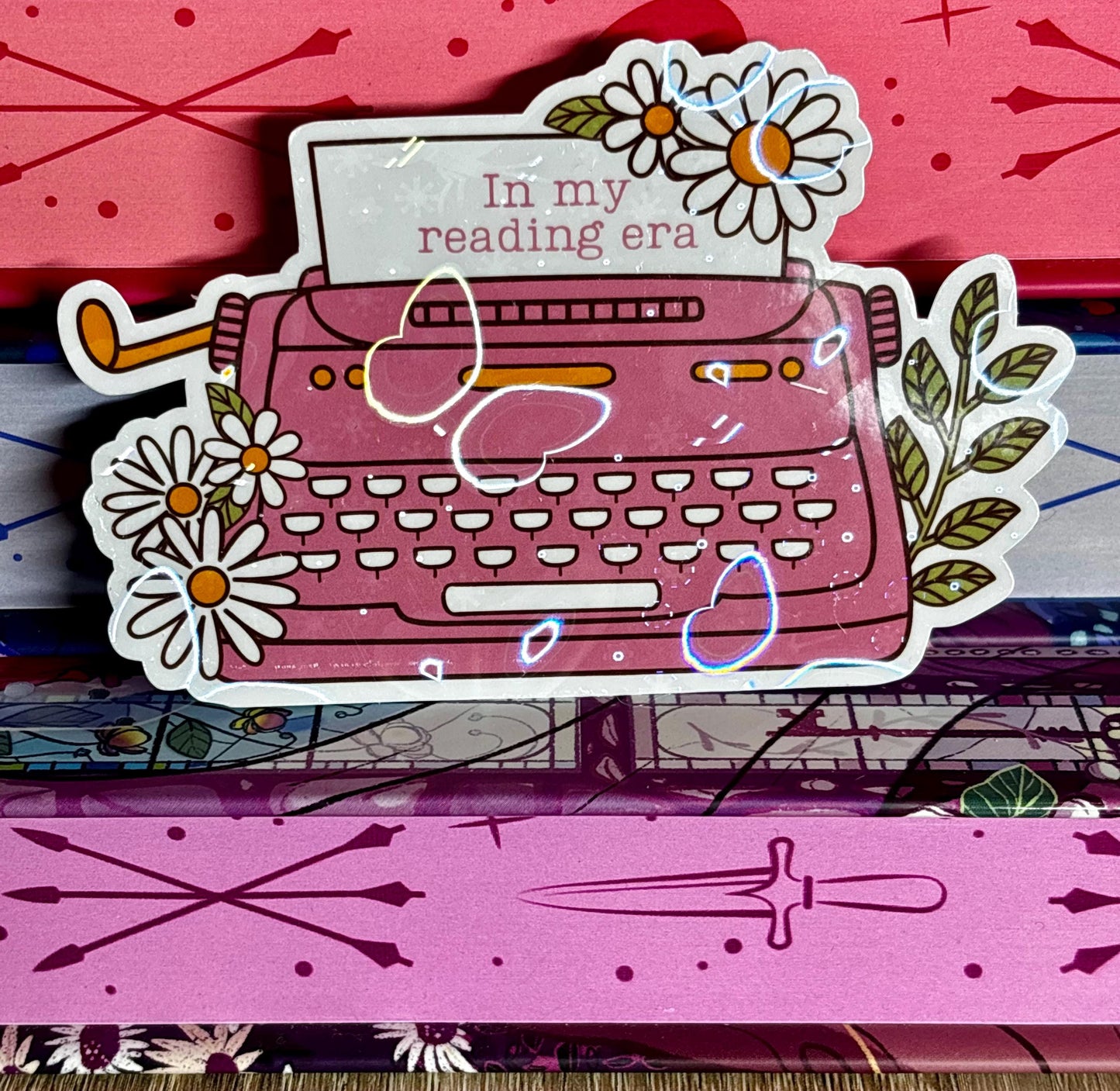 In My Reading Era Typewriter Sticker