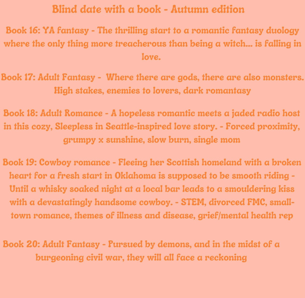 Blind Date With A Book Box - Autumn Edition