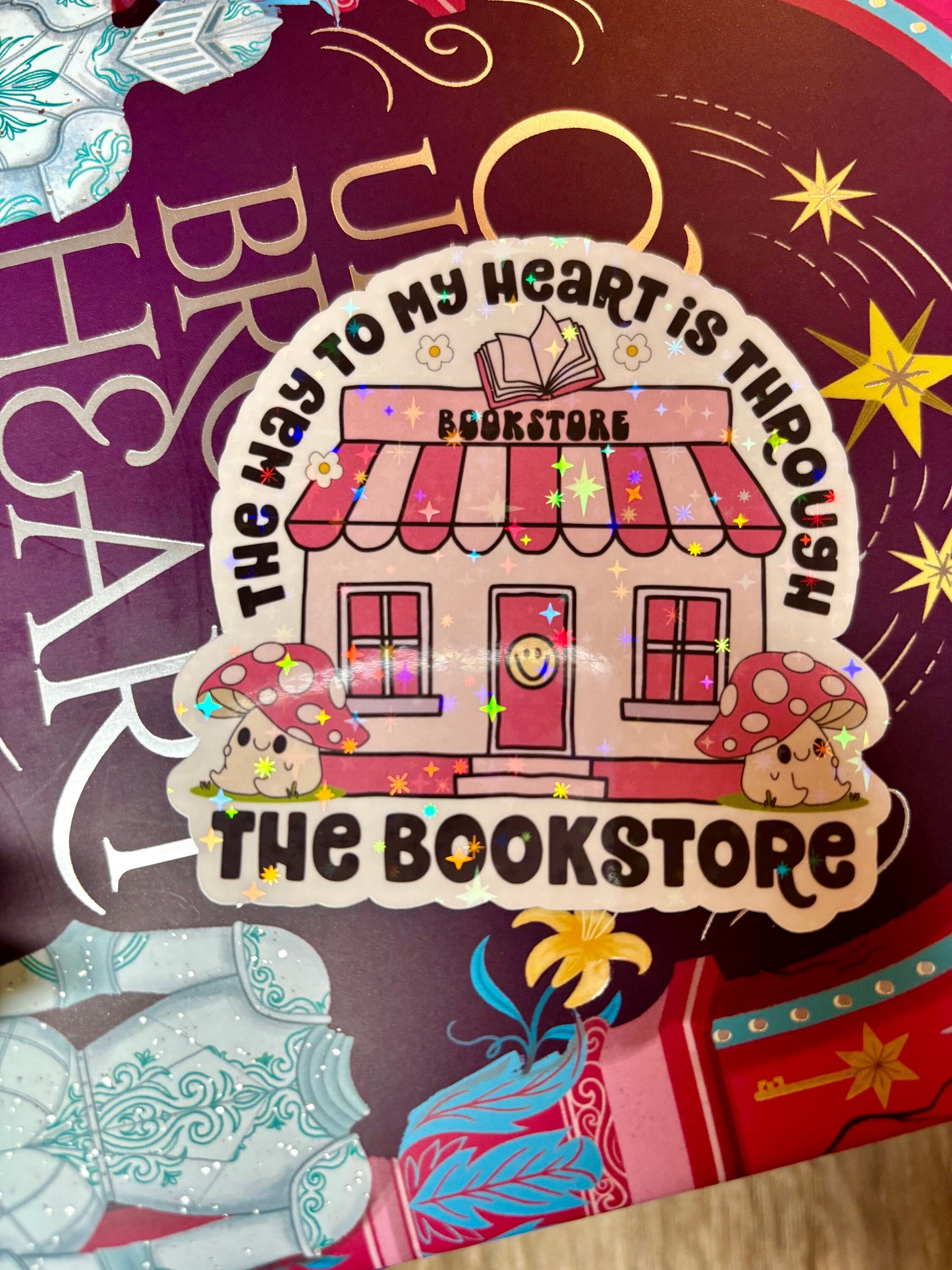 The Way To My Heart Is Through The Bookstore Sticker