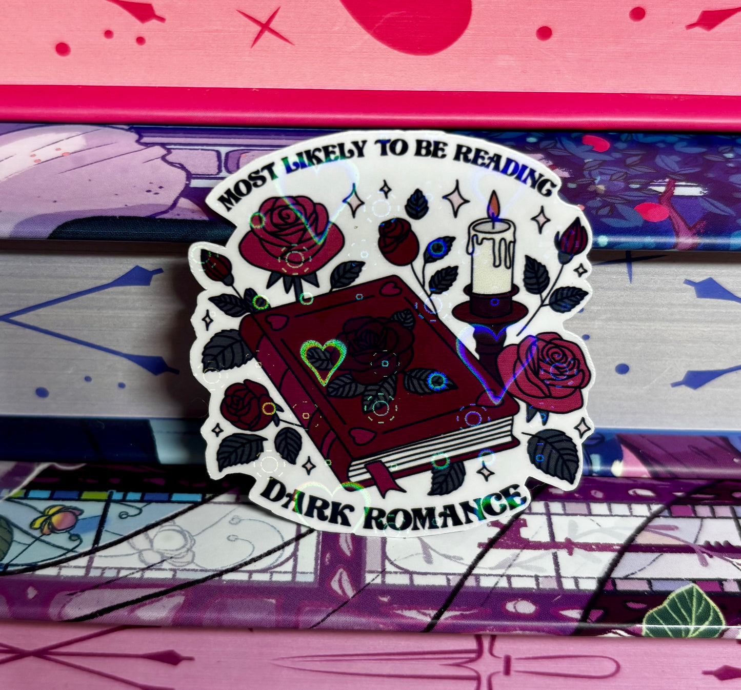 Mini Most Likely To Be Reading Dark Romance Sticker