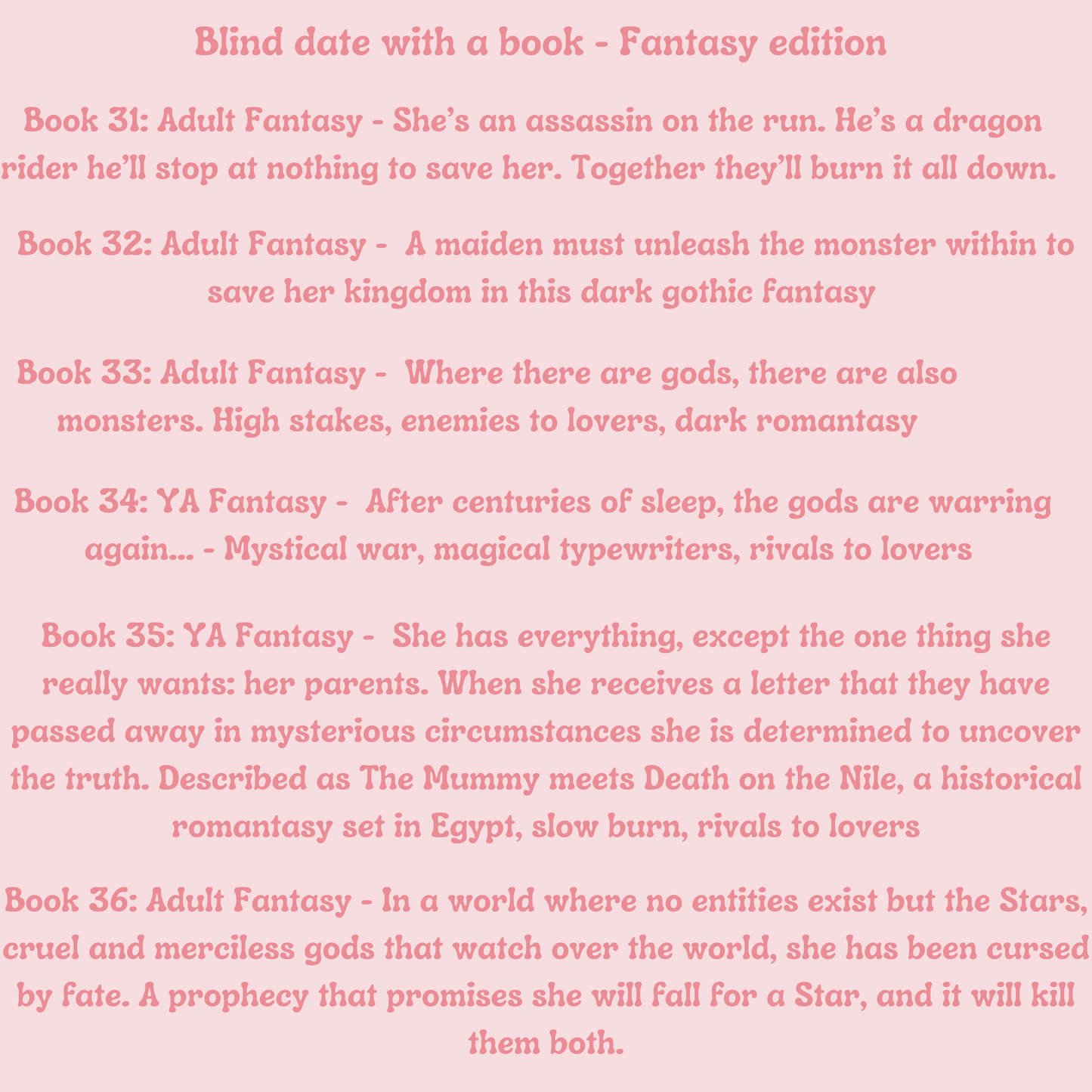 Blind Date With A Book Box - Fantasy Edition