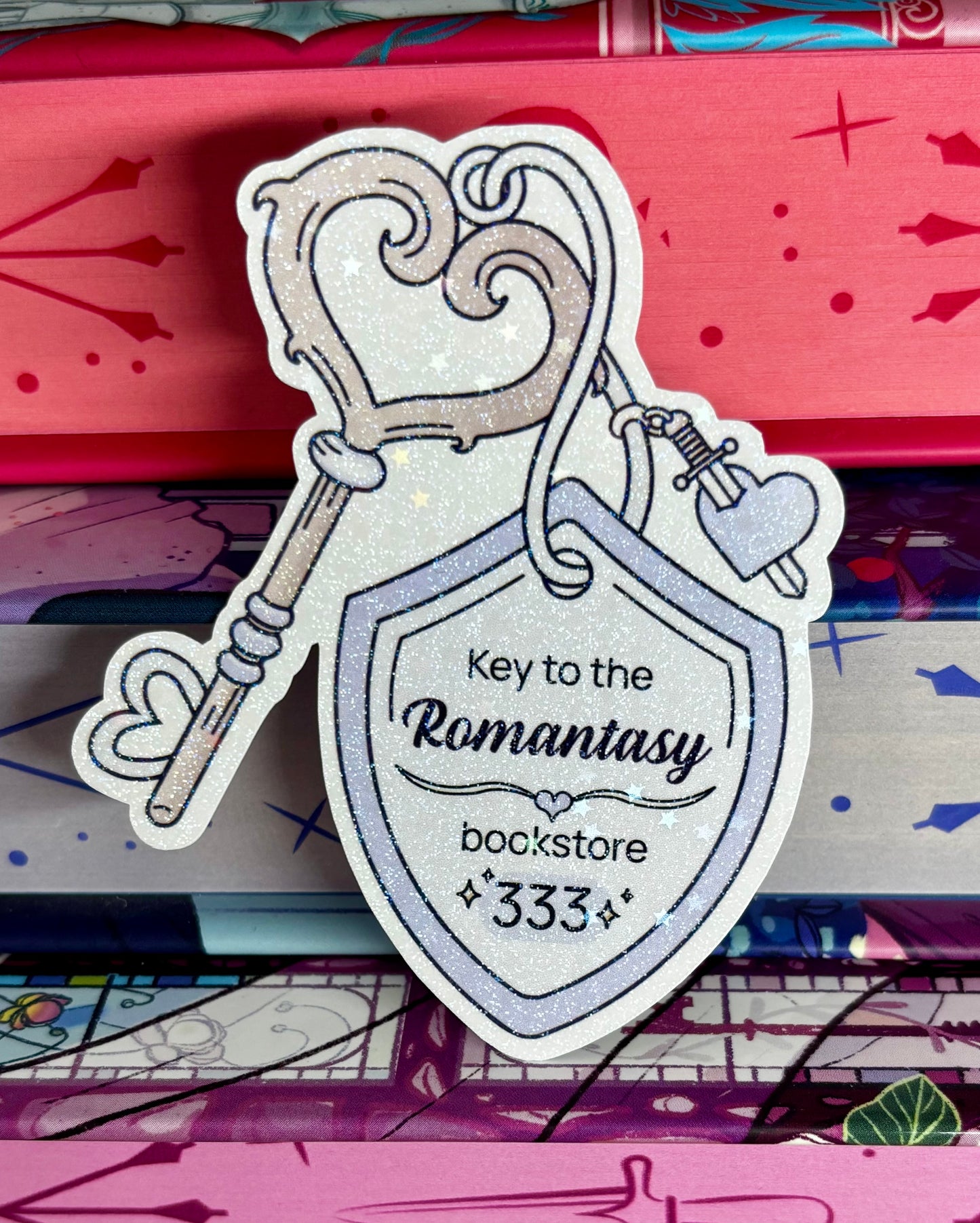 Key To The Romantasy Bookstore Sticker