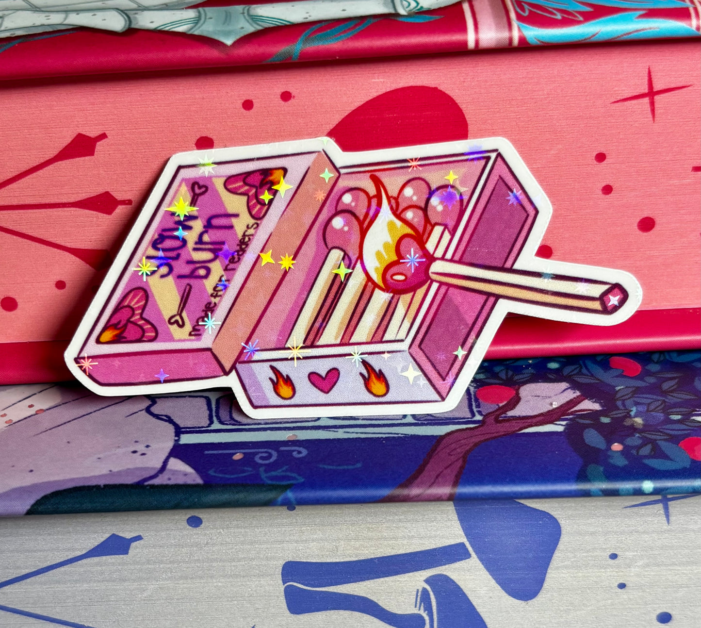 Mini Cute Slow Burn Matches Sticker