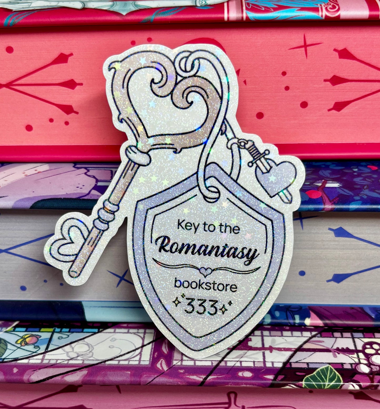 Key To The Romantasy Bookstore Sticker