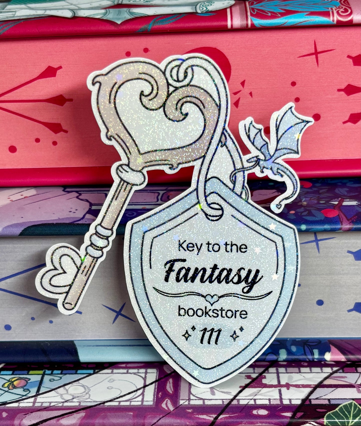 Key To The Fantasy Bookstore Sticker