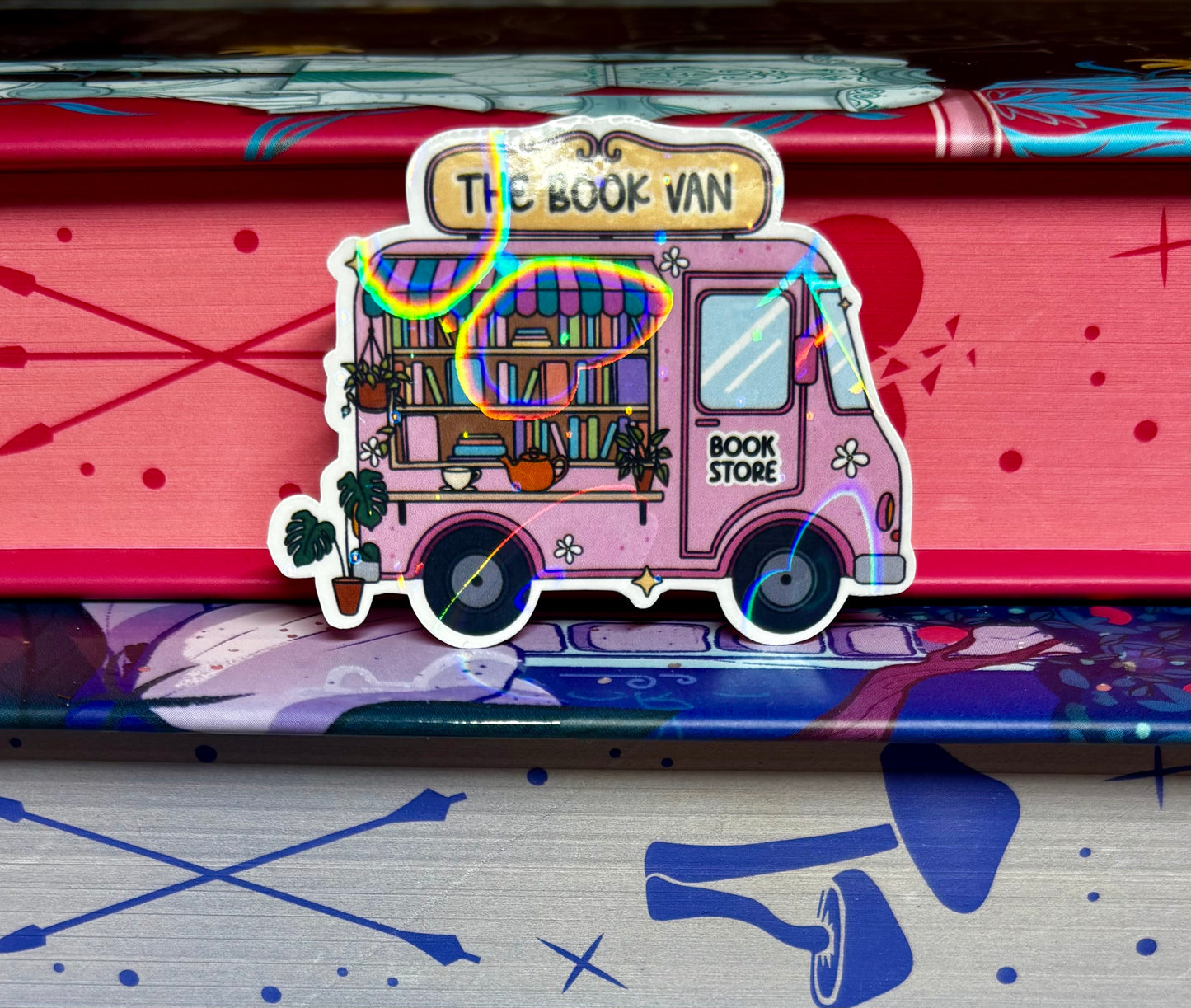 Mini The Book Van Bookstore Sticker