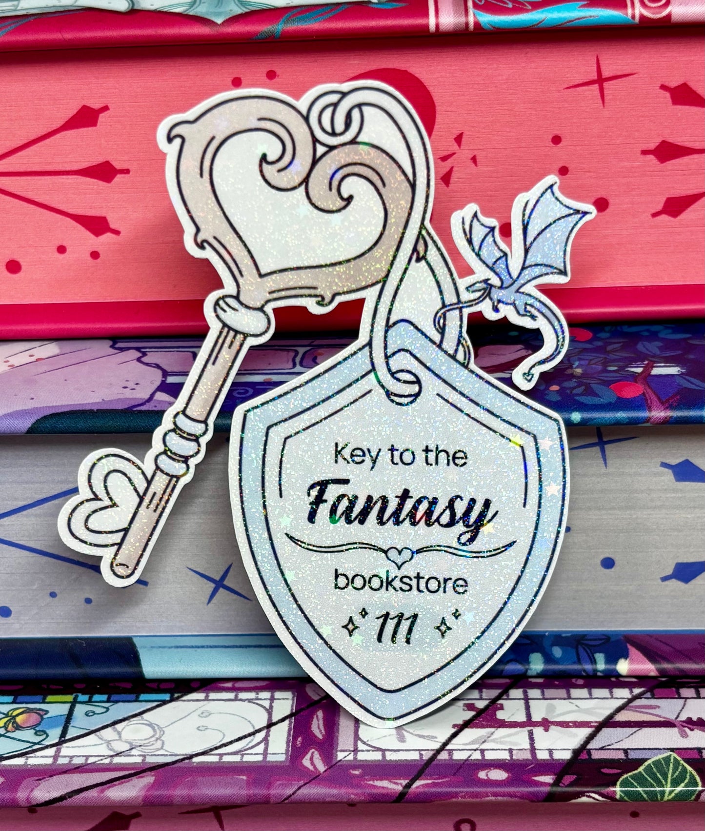 Key To The Fantasy Bookstore Sticker