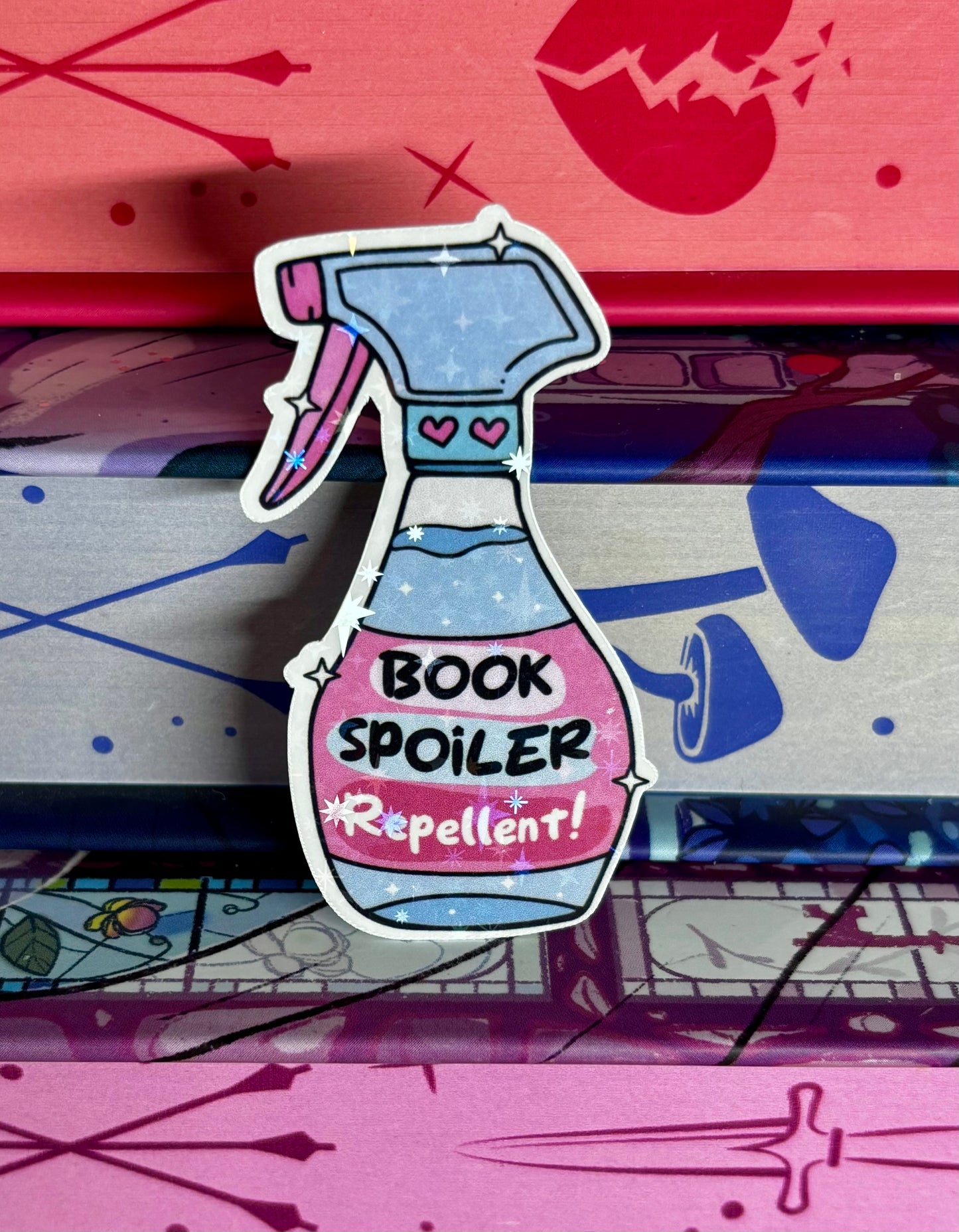 Mini Book Spoiler Repellent Sticker