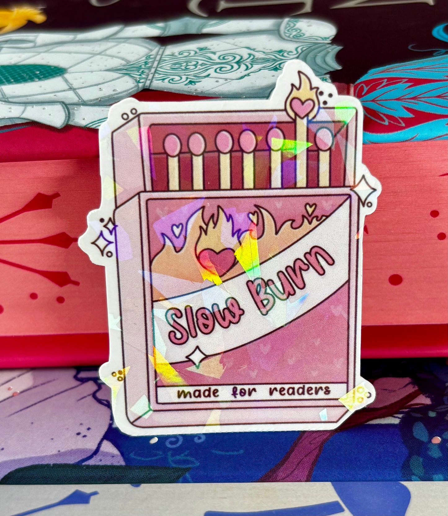 Mini Slow Burn Matches Romance Tropes Sticker