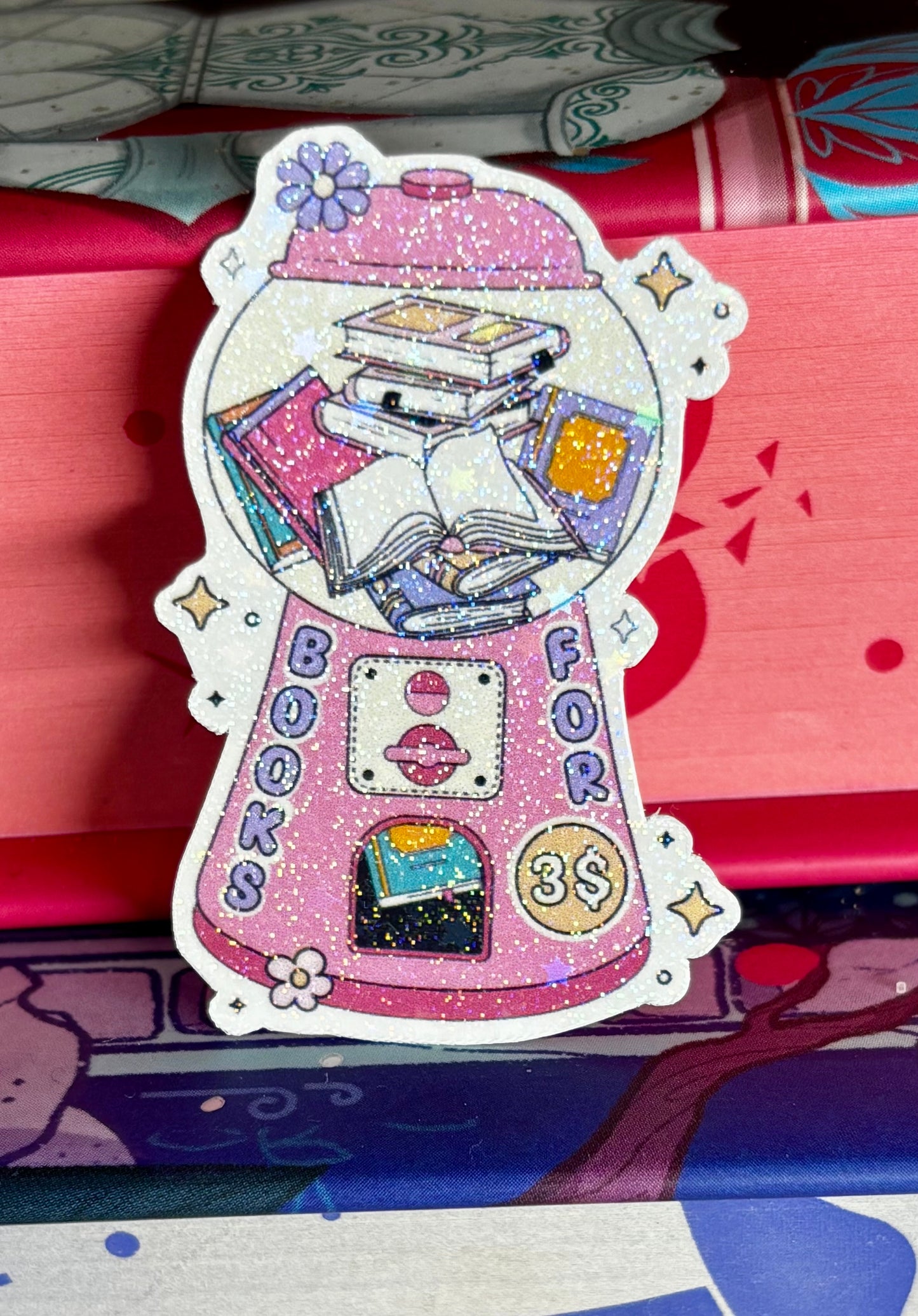 Mini Books For Three Dollars Vending Machine Sticker