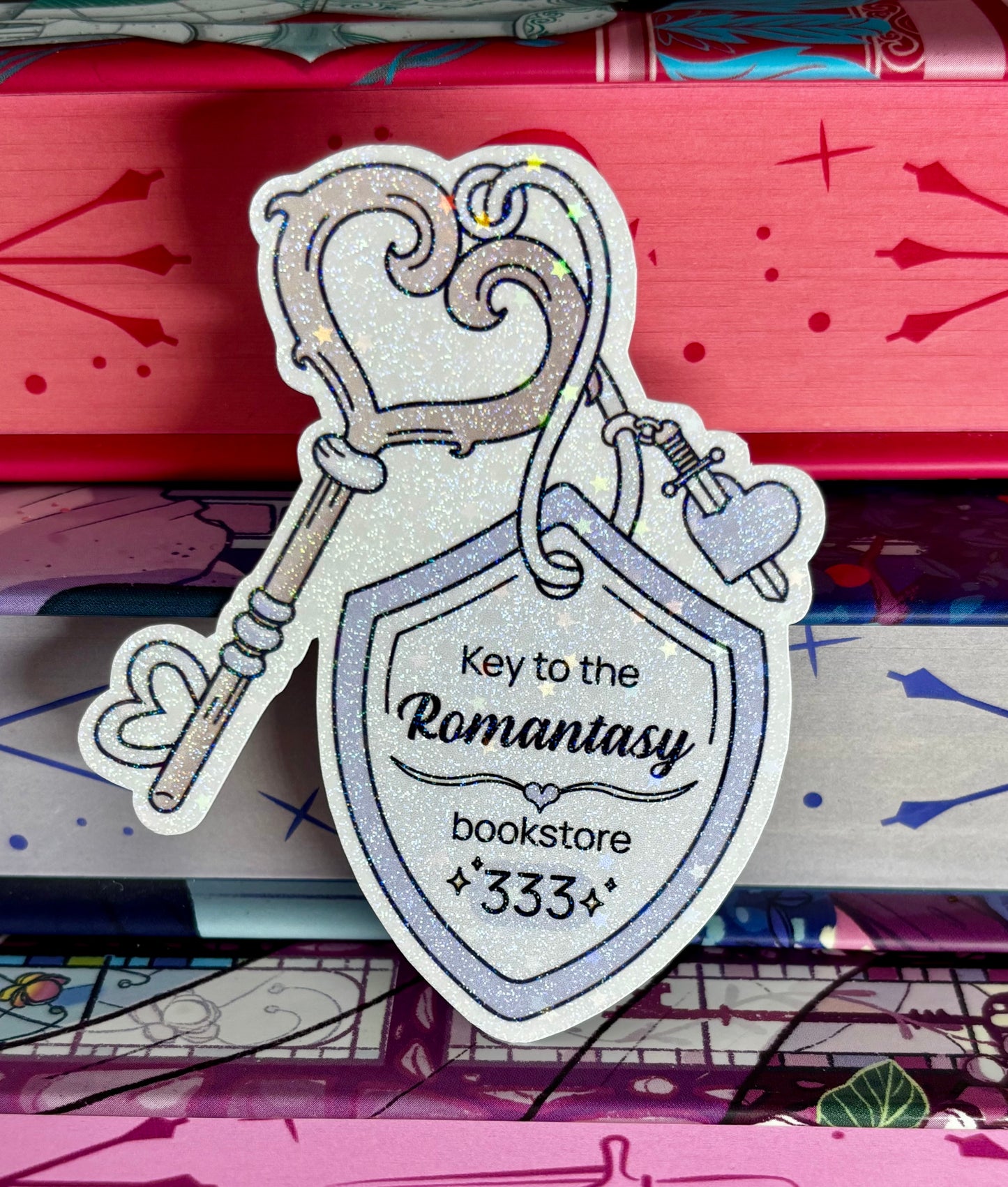 Key To The Romantasy Bookstore Sticker