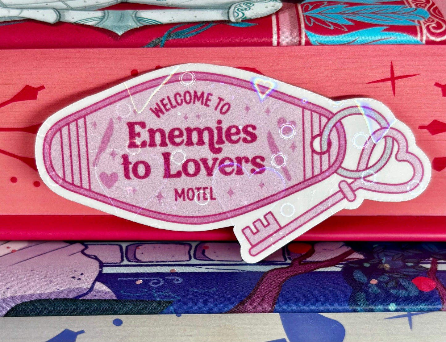 Mini Welcome To Enemies To Lovers Motel Key Sticker
