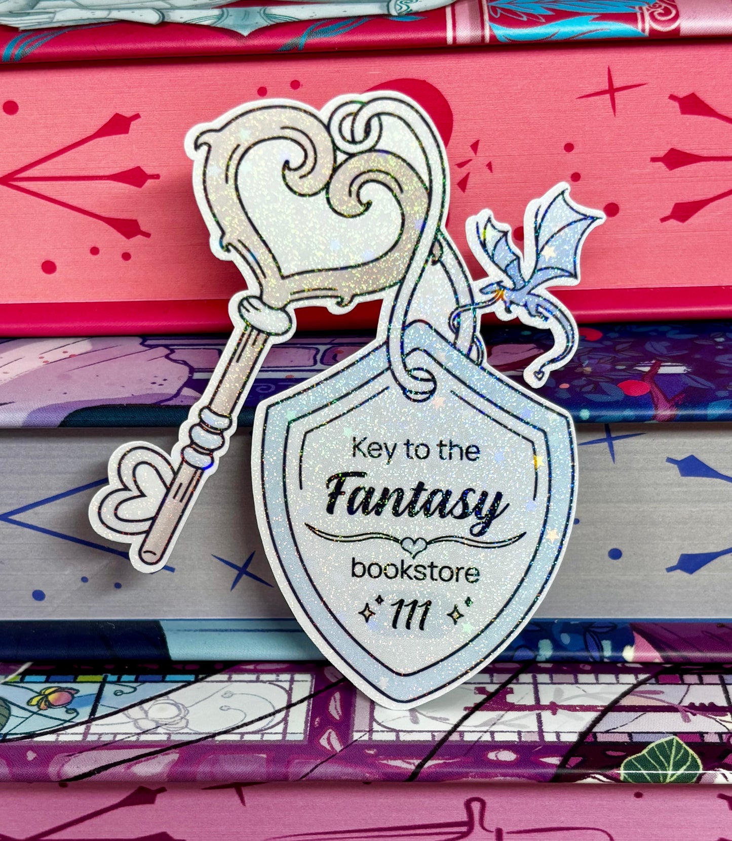 Key To The Fantasy Bookstore Sticker