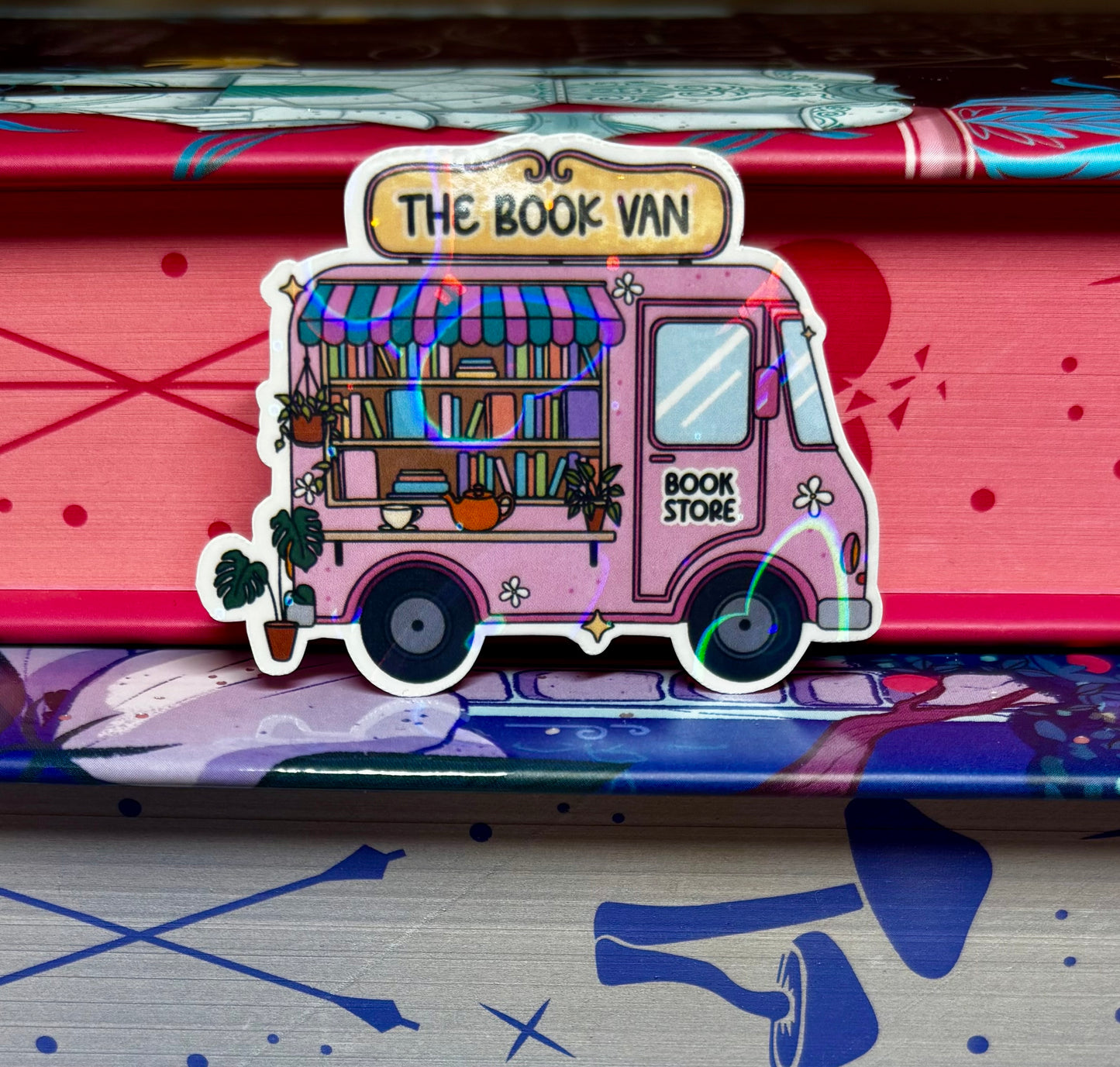 Mini The Book Van Bookstore Sticker