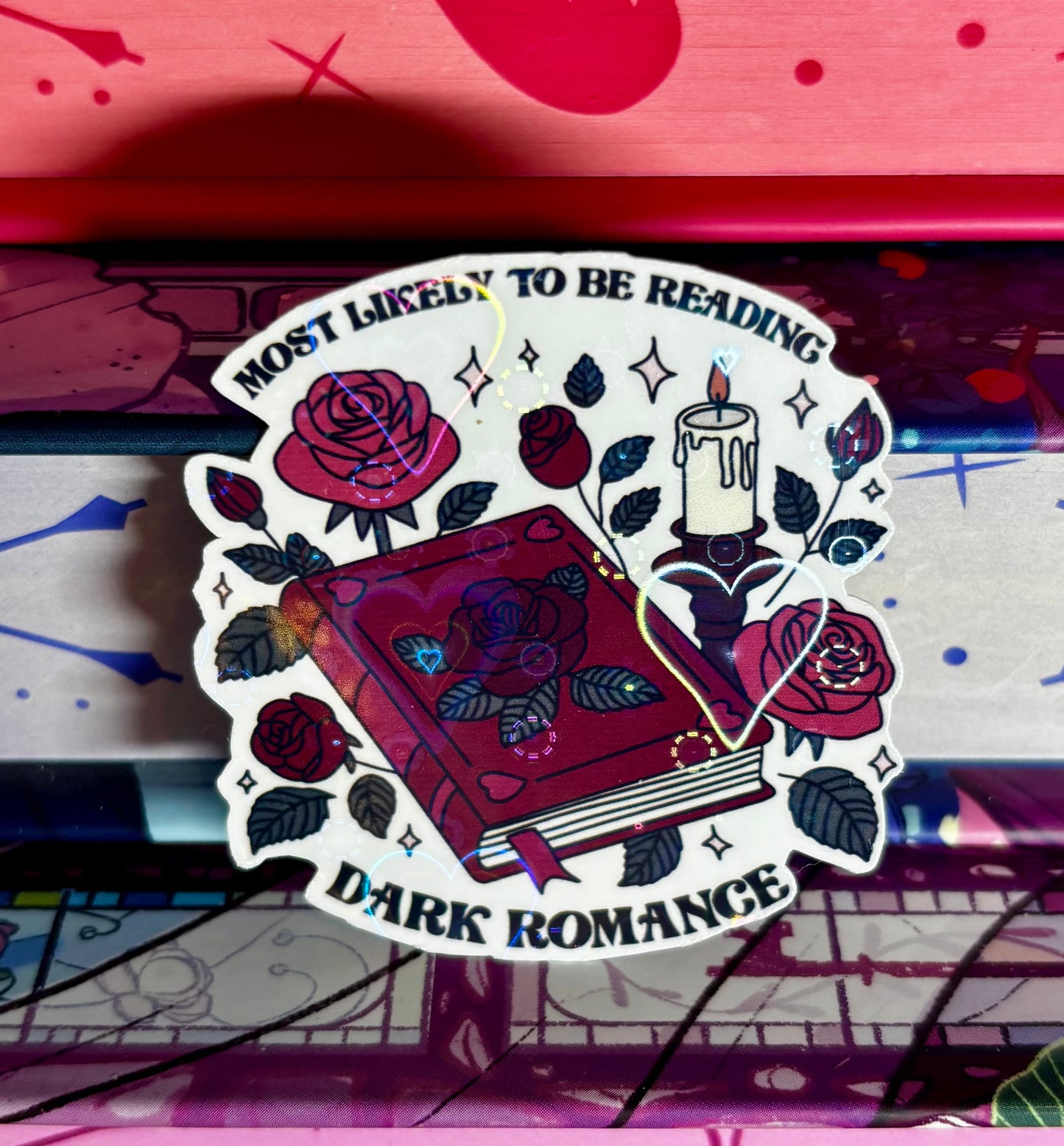 Mini Most Likely To Be Reading Dark Romance Sticker