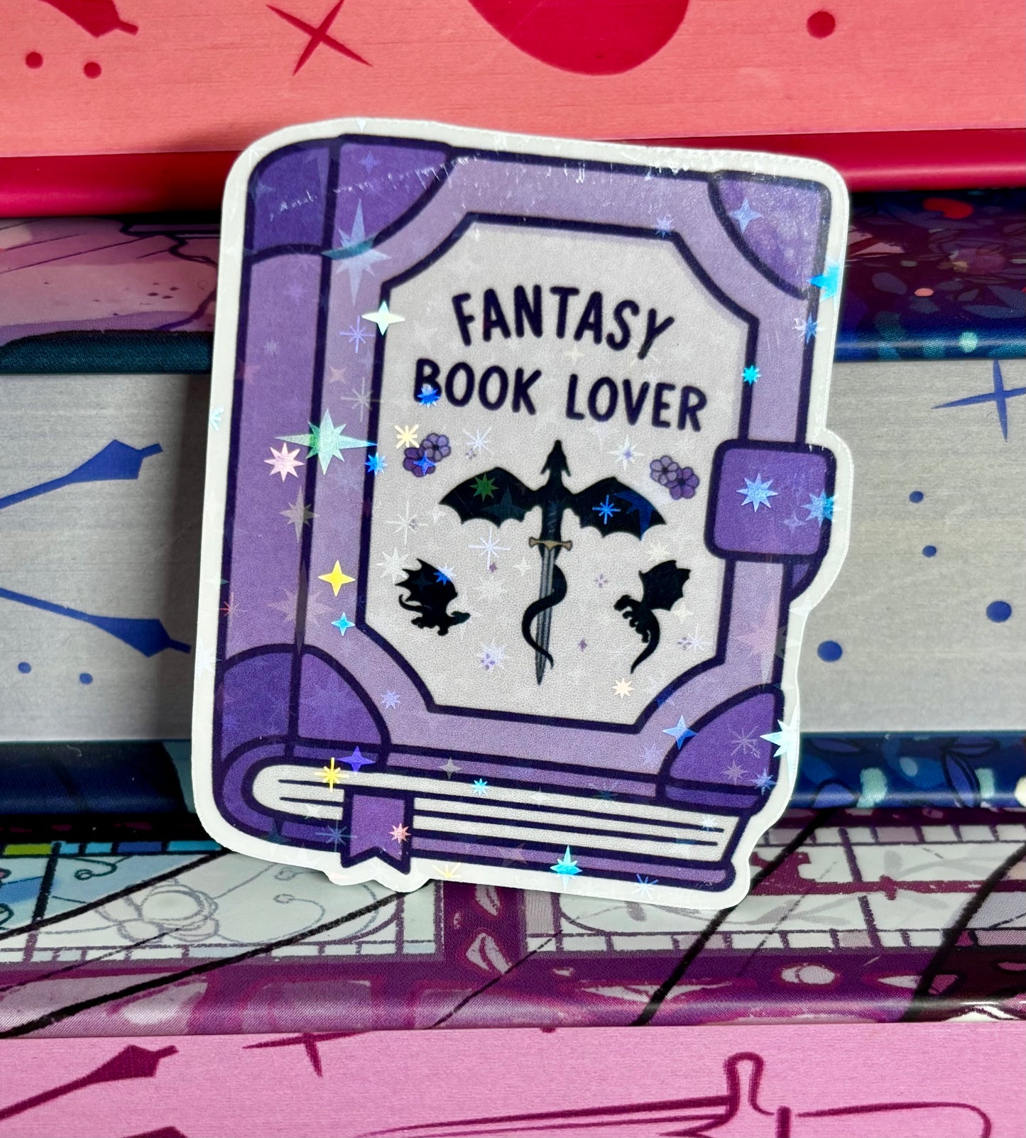 Mini Fantasy Book Lover Sticker