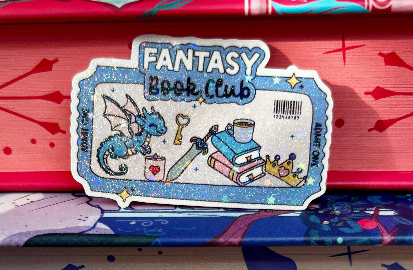 Mini Fantasy Book Club Ticket Sticker