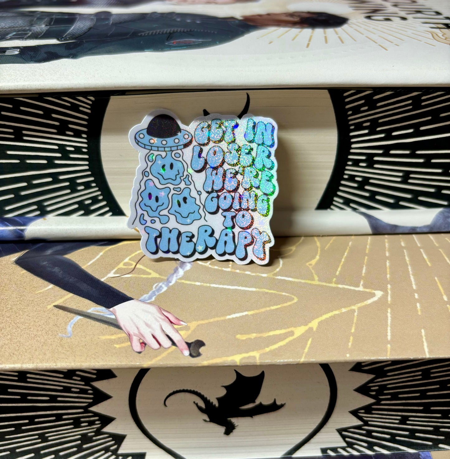 Mini Get In Loser We're Going To Therapy Aliens Sticker