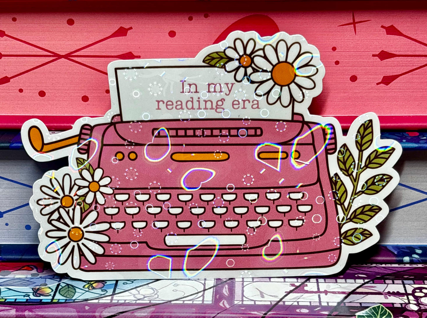 In My Reading Era Typewriter Sticker