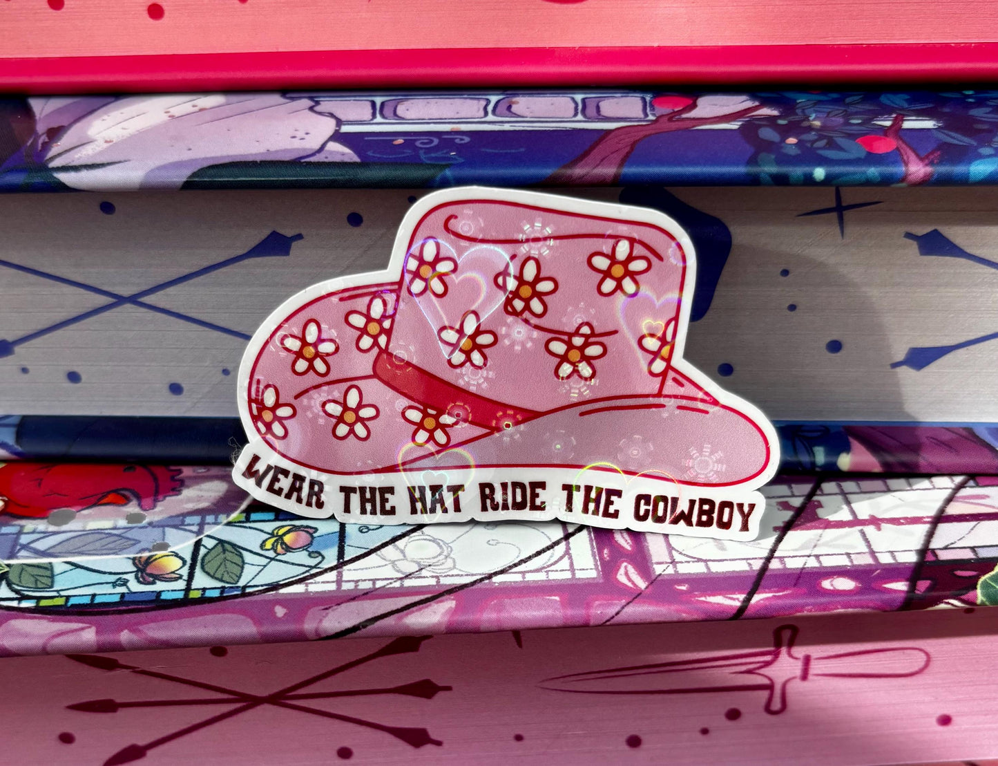 Mini Wear The Hat Ride The Cowboy Sticker