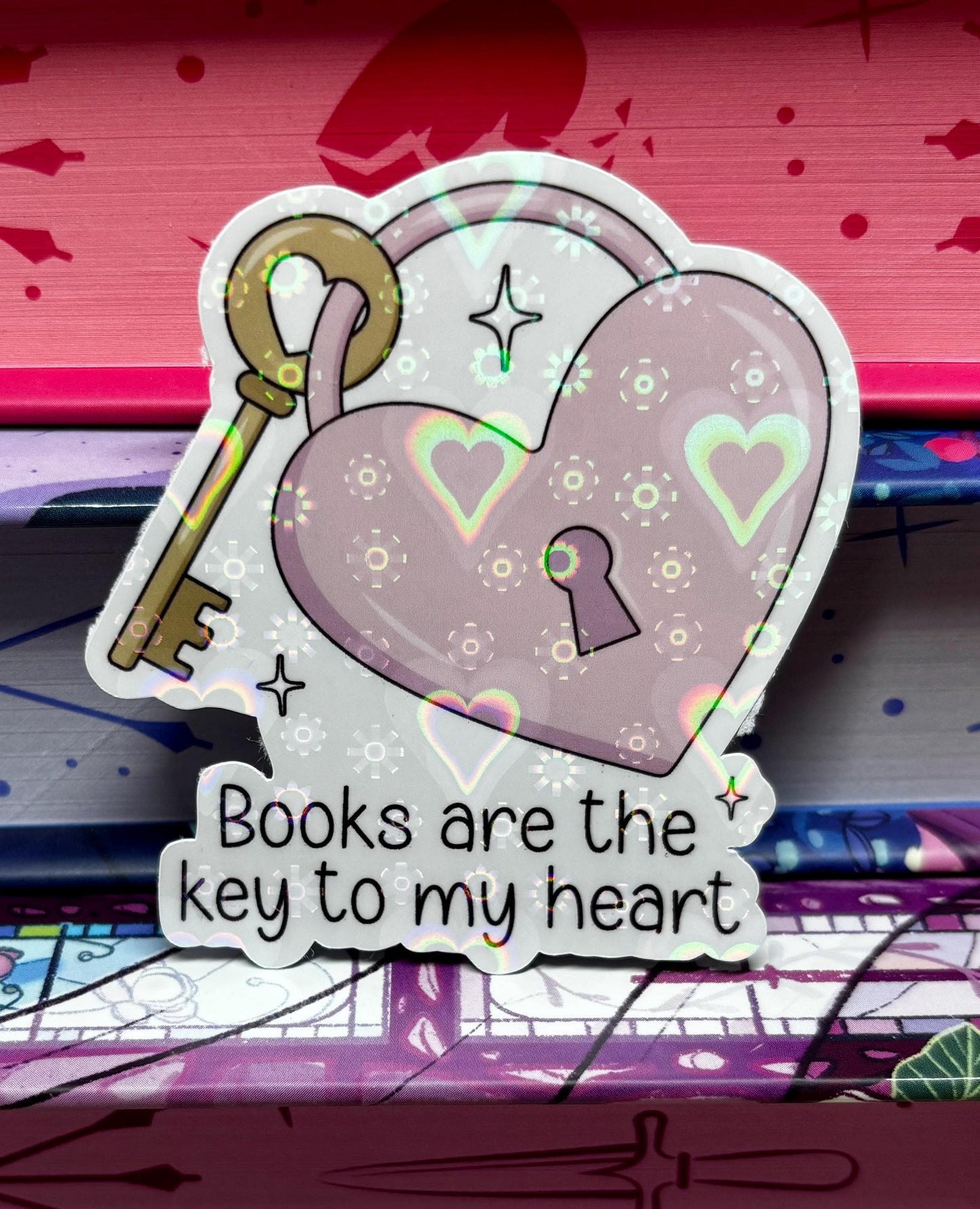 Books Are The Key To My Heart Sticker