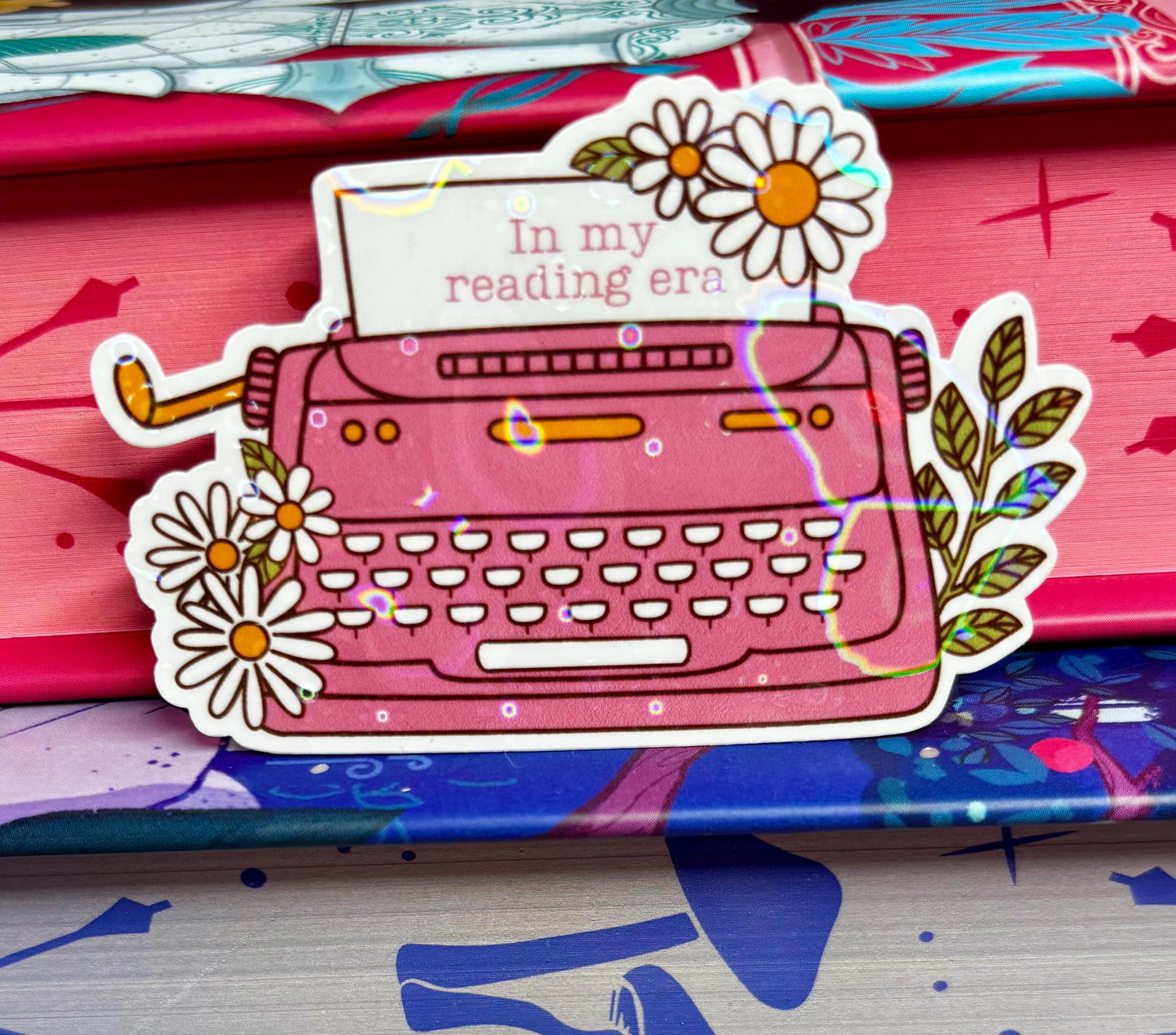 Mini In My Reading Era Typewriter Sticker
