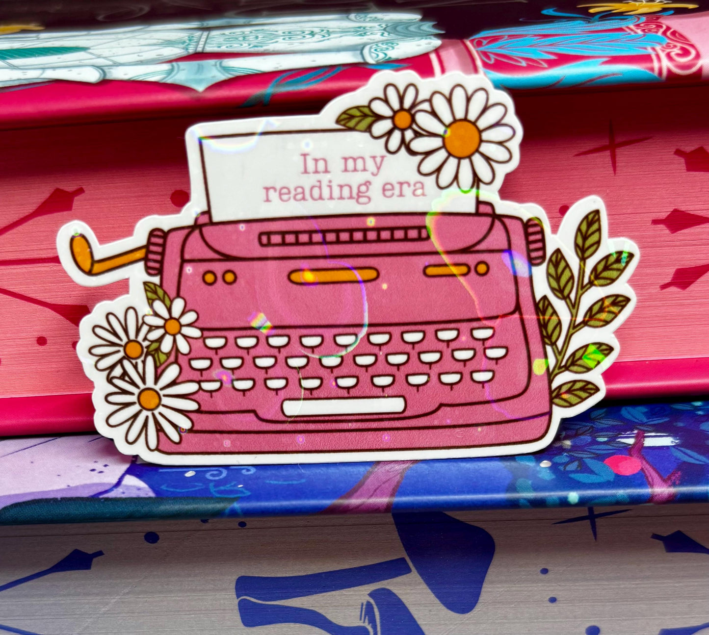 Mini In My Reading Era Typewriter Sticker