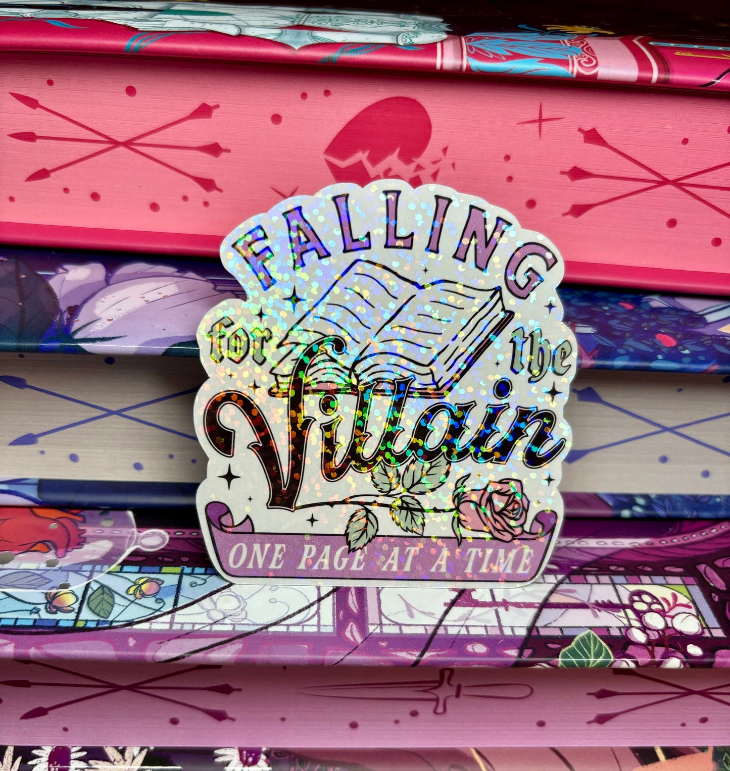 Falling For The Villain One Page At A Time Sticker