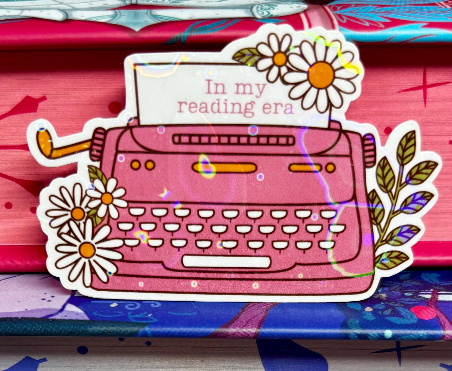 Mini In My Reading Era Typewriter Sticker