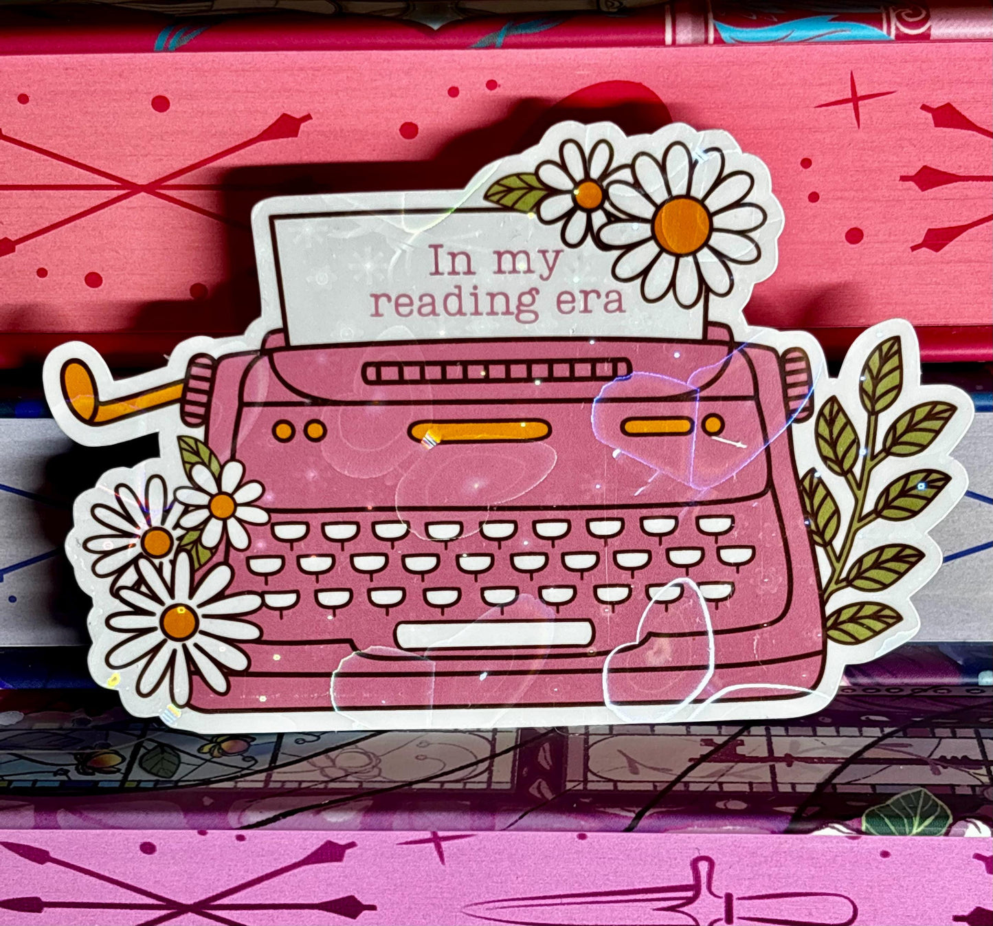 In My Reading Era Typewriter Sticker