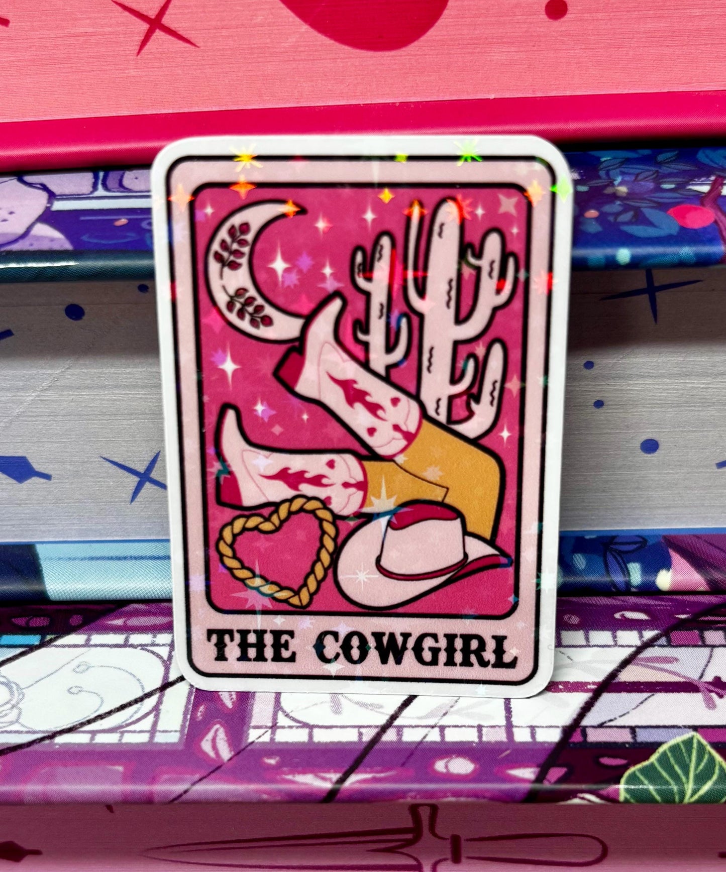 Mini The Cowgirl Tarot Card Sticker