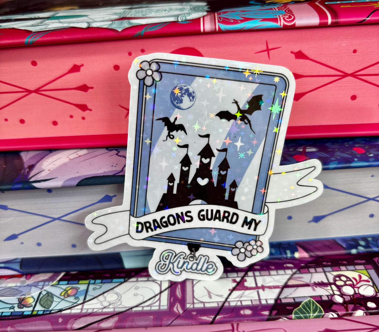 Dragons Guard My Kindle Sticker