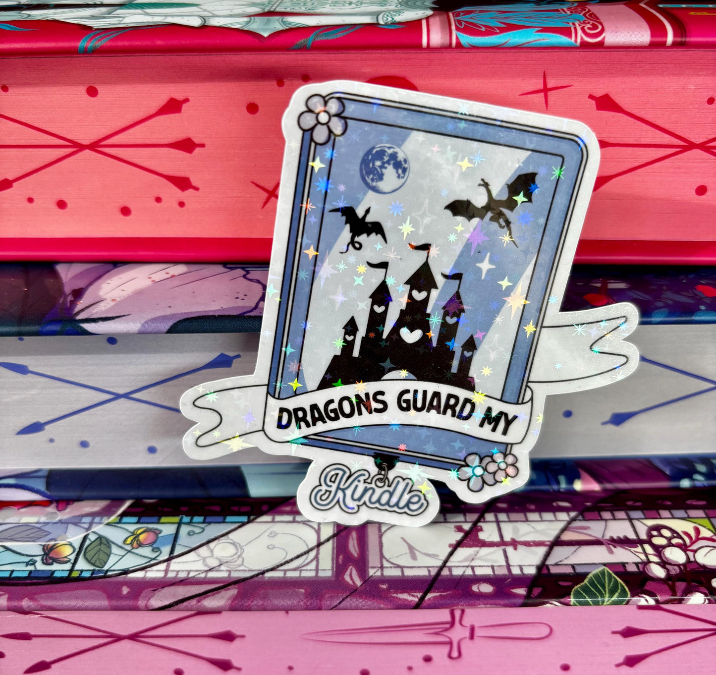 Dragons Guard My Kindle Sticker