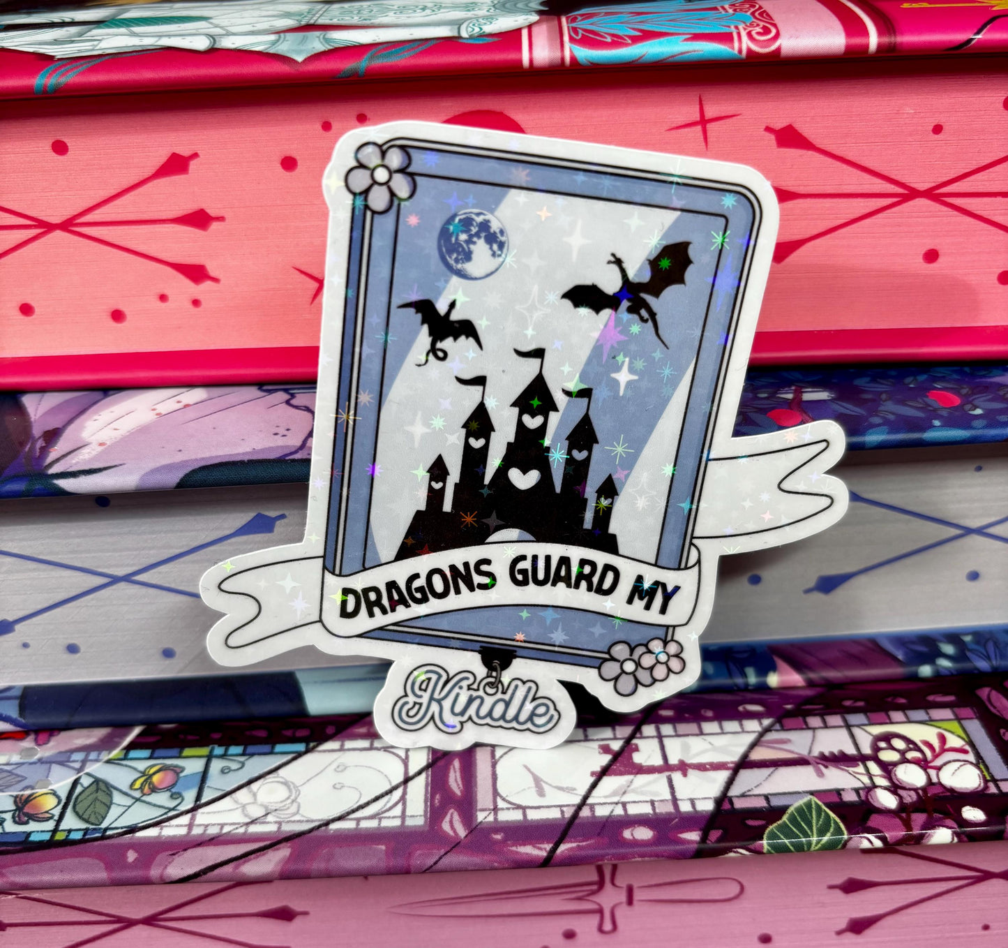 Dragons Guard My Kindle Sticker