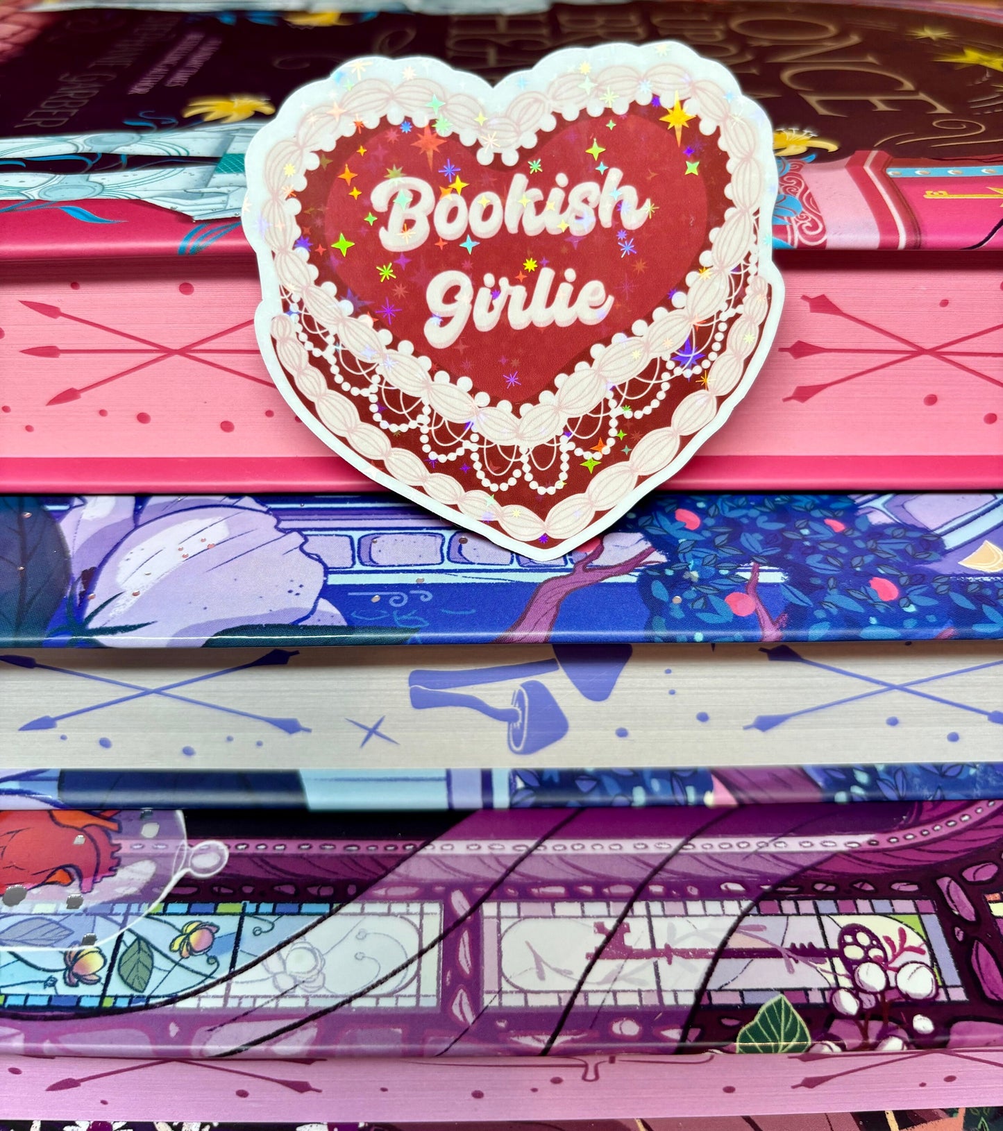 Bookish Girlie Cake Sticker